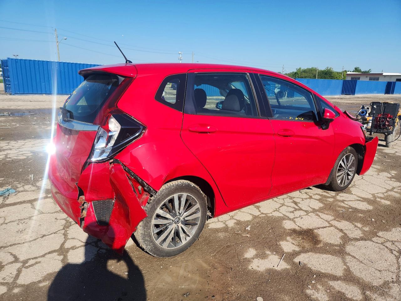 2016 Honda Fit Ex Red vin: JHMGK5H72GX017499
