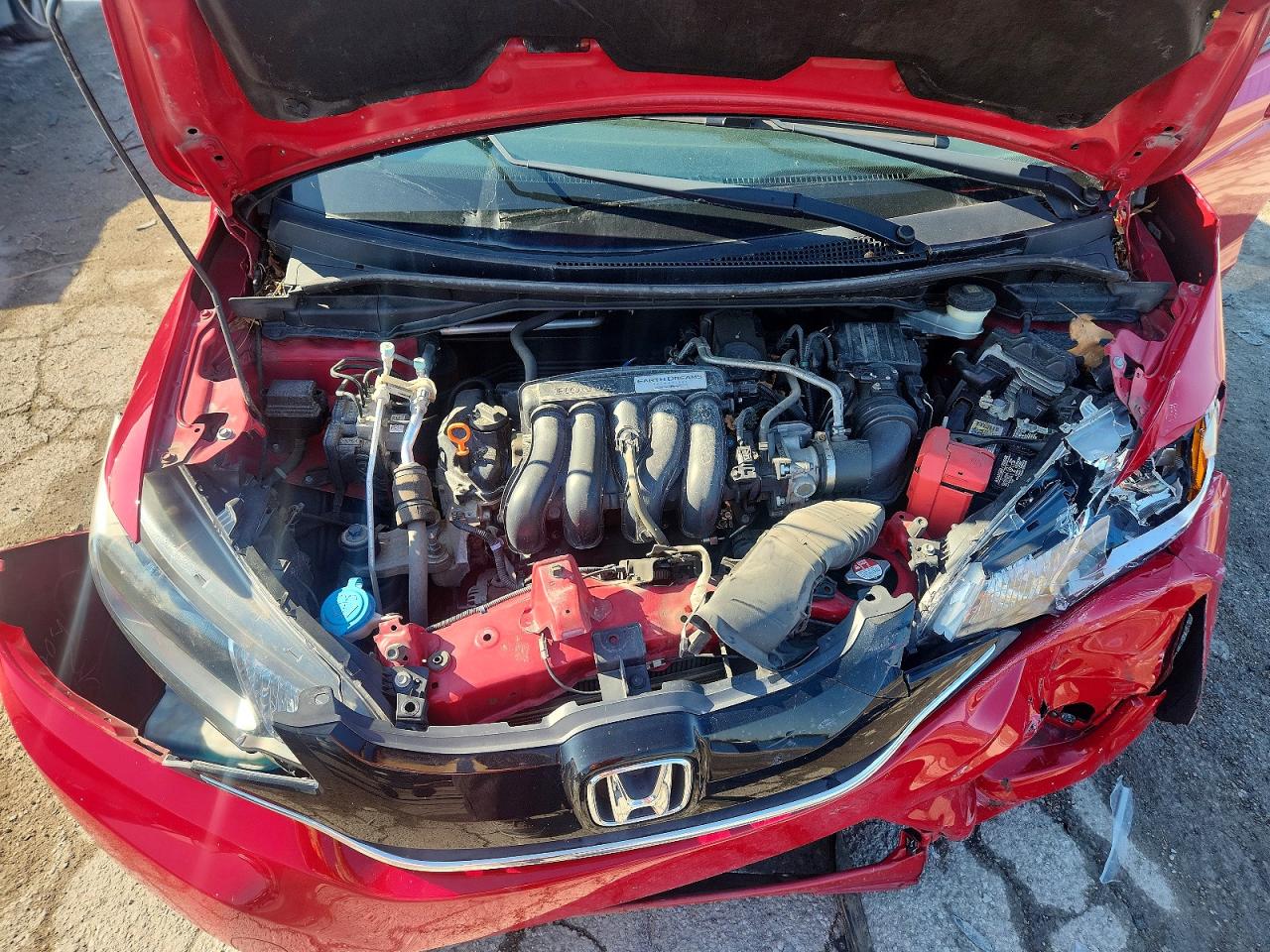 2016 Honda Fit Ex Red vin: JHMGK5H72GX017499