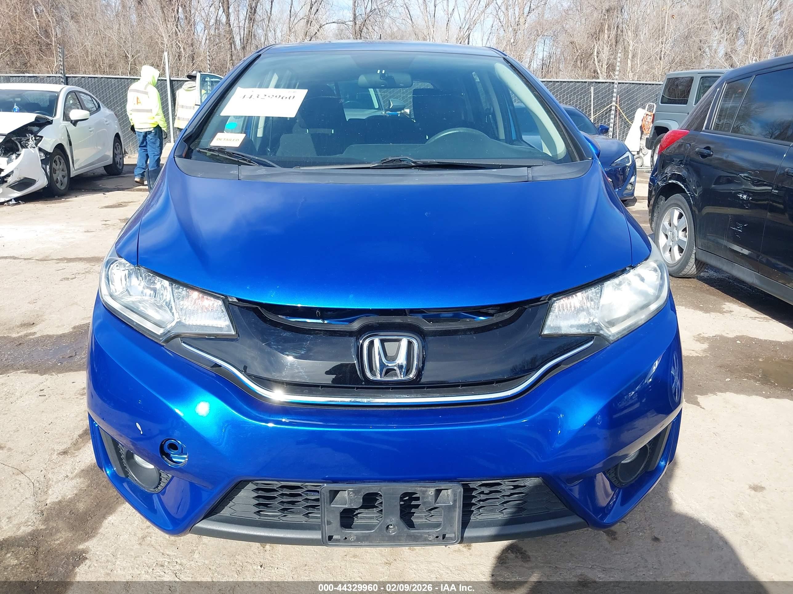 2017 Honda Fit Ex Синий vin: JHMGK5H75HS010674