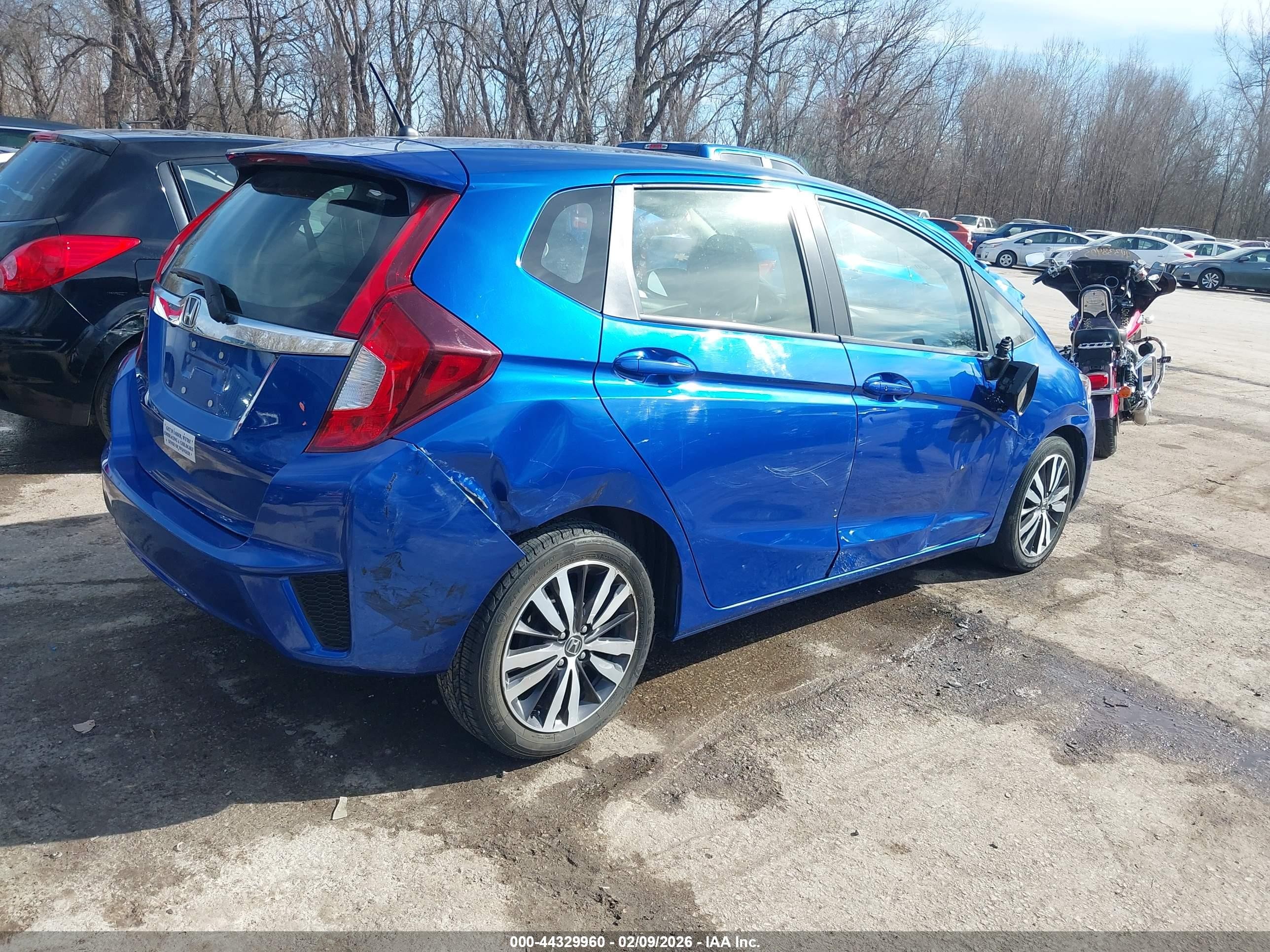 2017 Honda Fit Ex Синий vin: JHMGK5H75HS010674