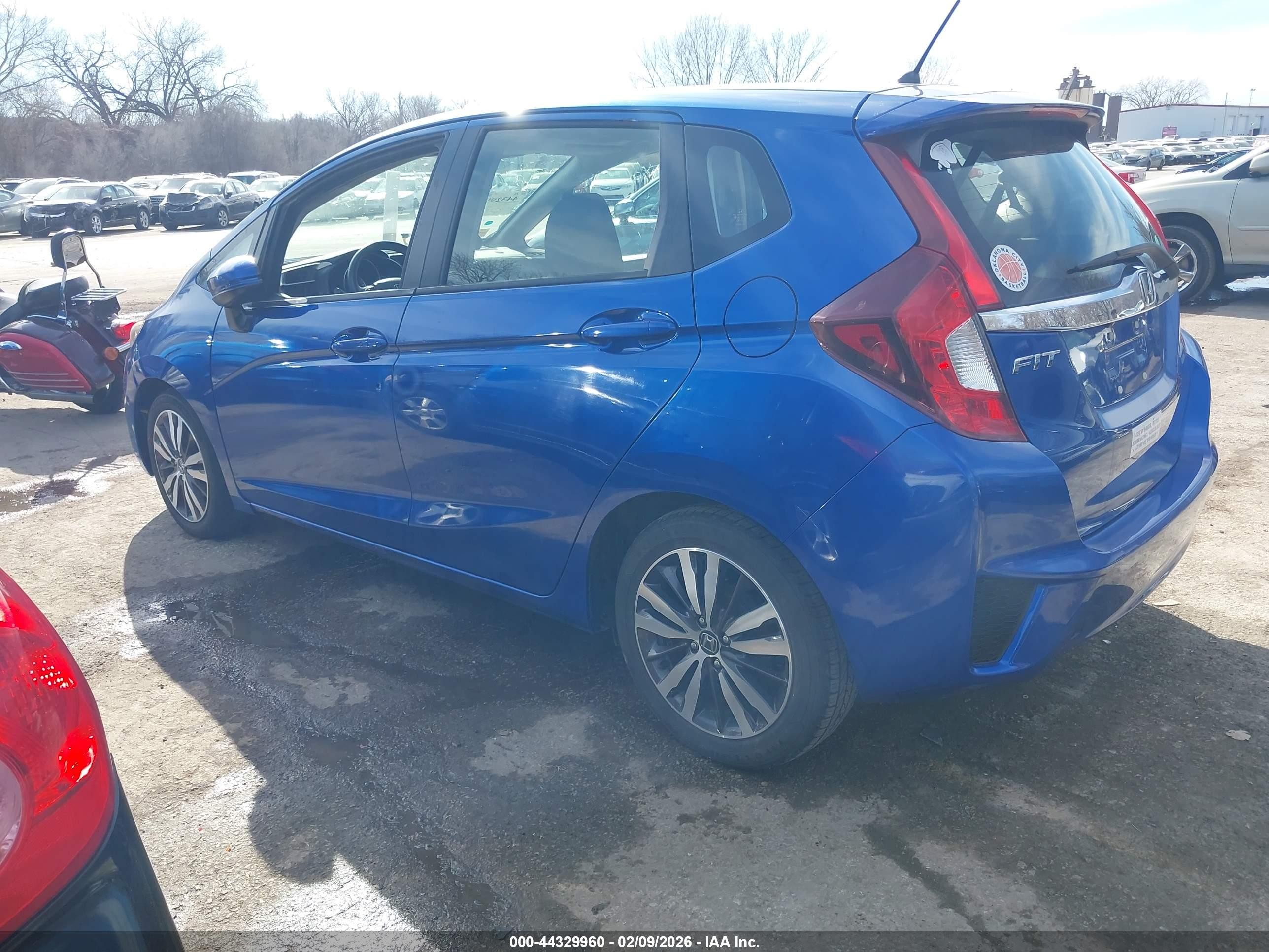 2017 Honda Fit Ex Синий vin: JHMGK5H75HS010674