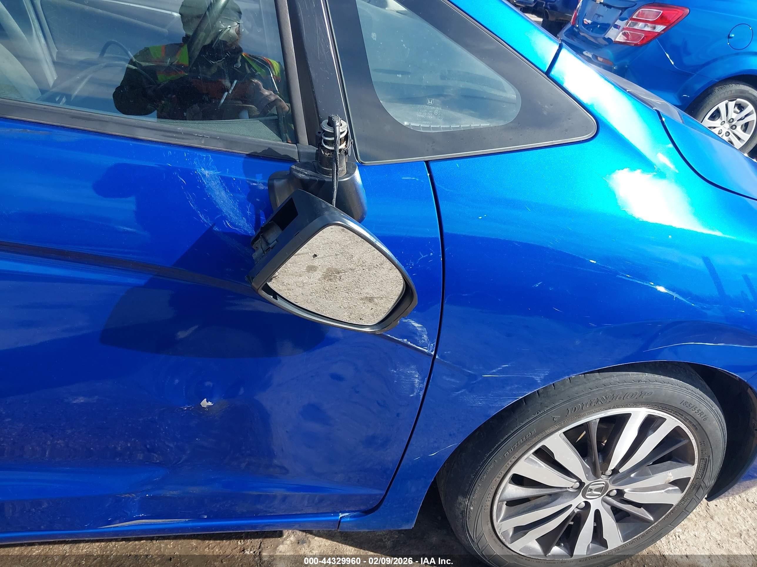 2017 Honda Fit Ex Синий vin: JHMGK5H75HS010674