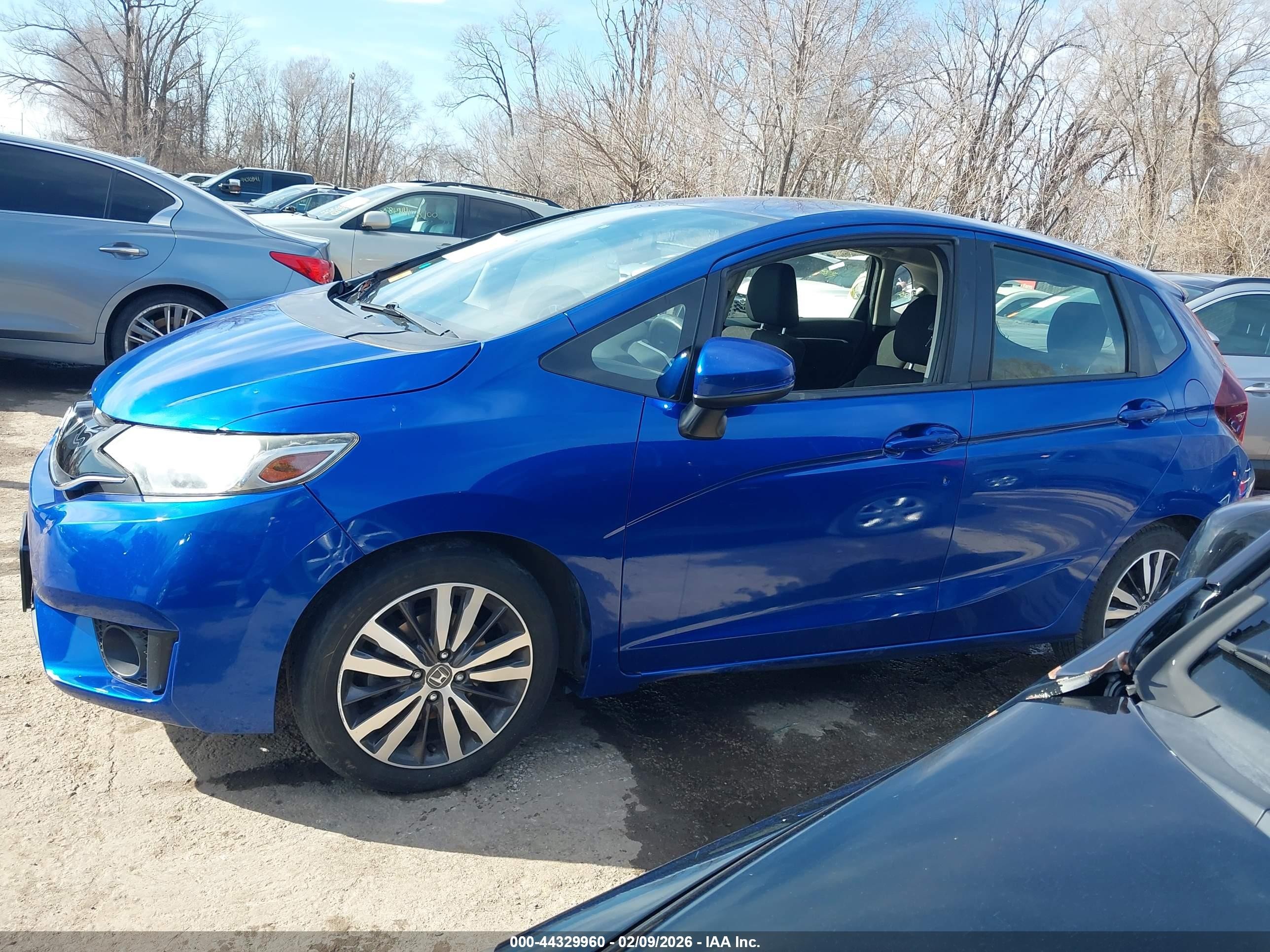 2017 Honda Fit Ex Синий vin: JHMGK5H75HS010674