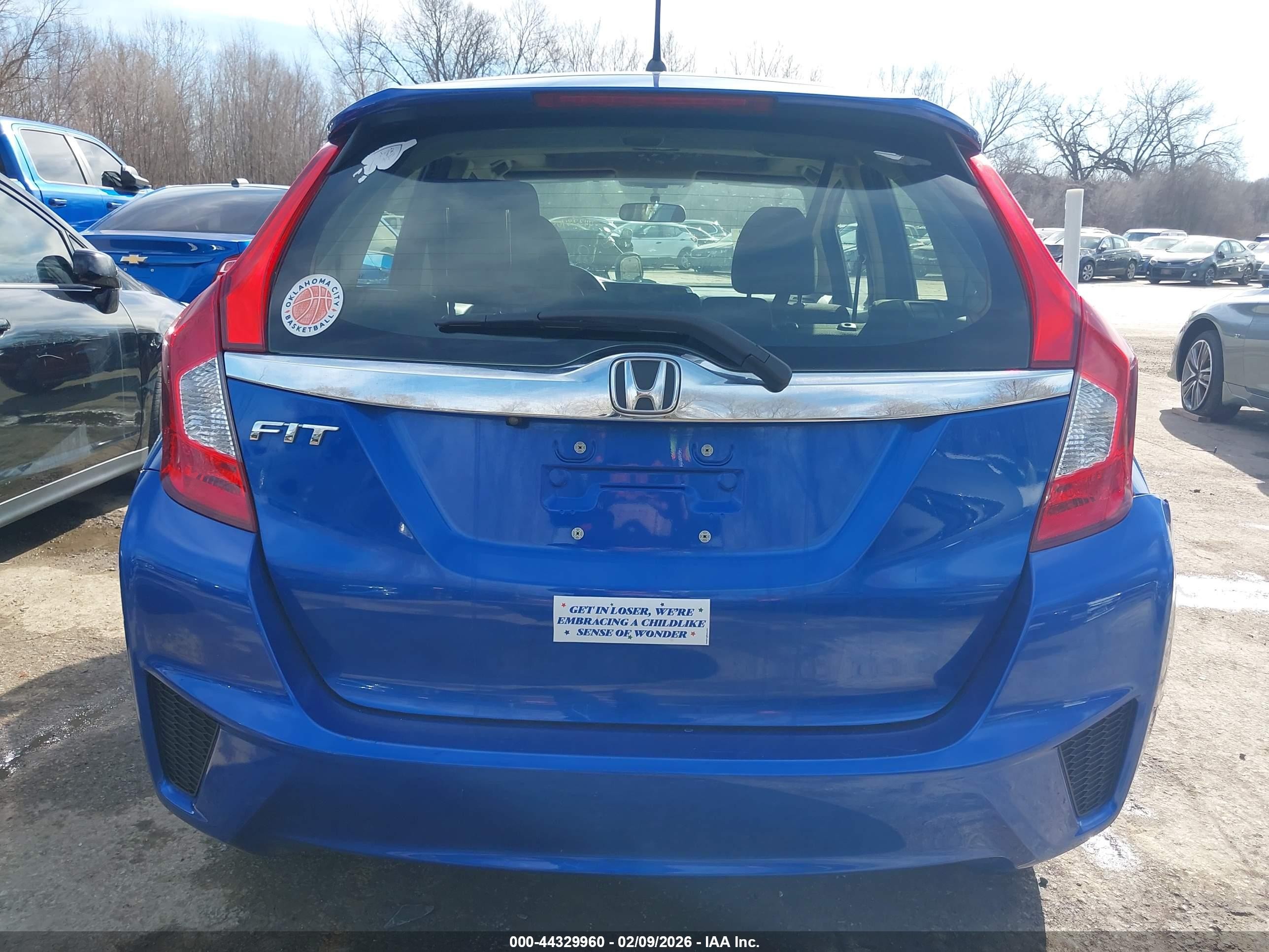 2017 Honda Fit Ex Синий vin: JHMGK5H75HS010674