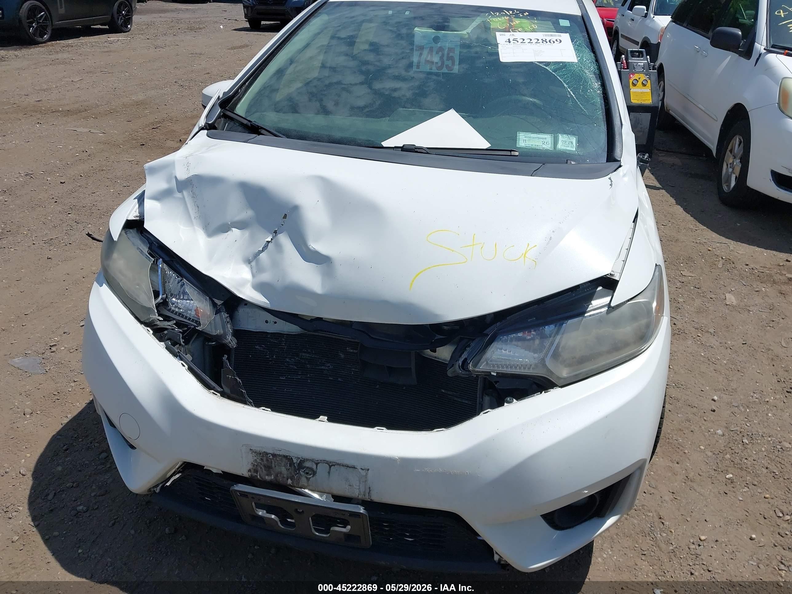 2016 Honda Fit Ex White vin: JHMGK5H77GS002624