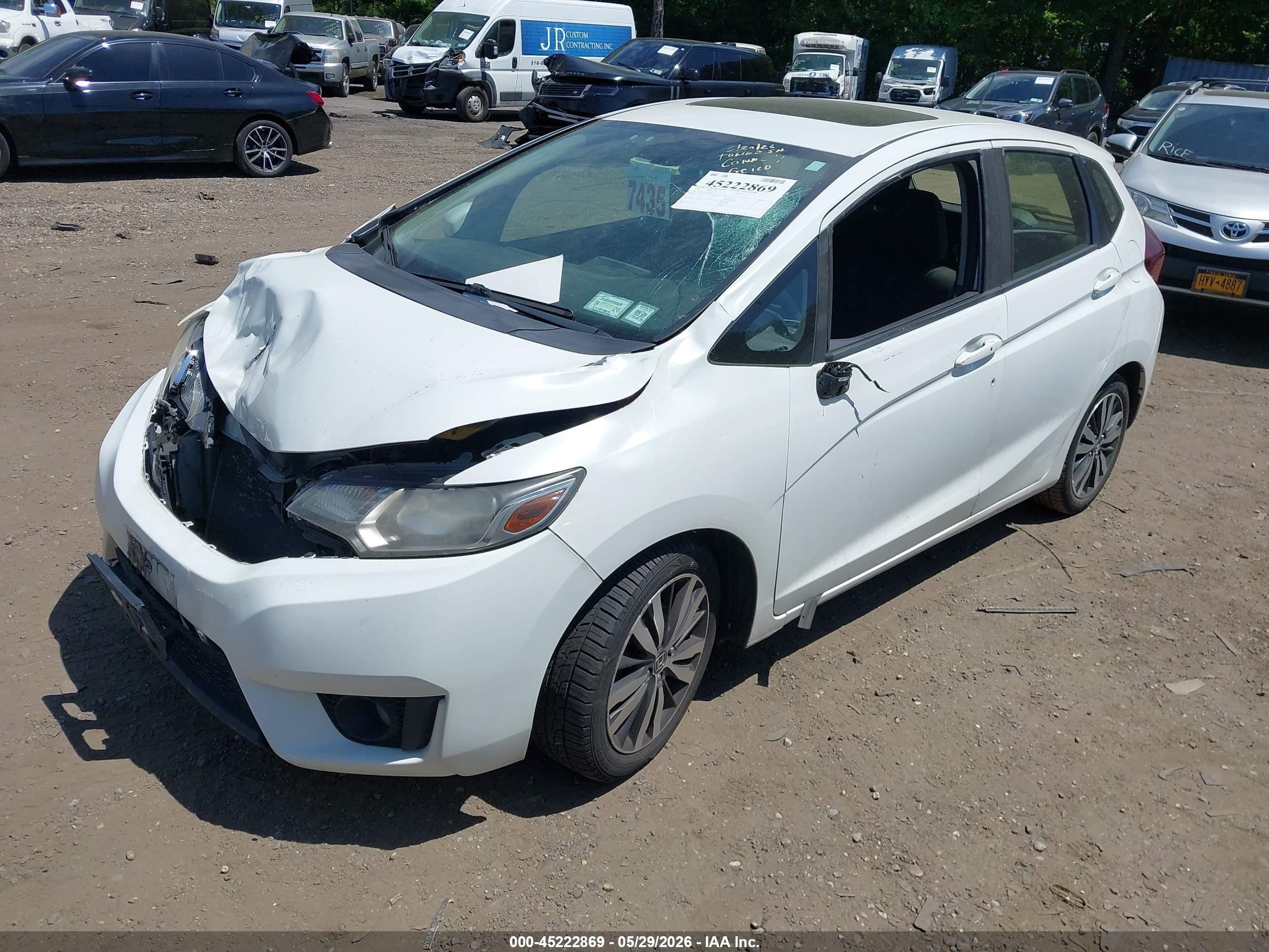 2016 Honda Fit Ex White vin: JHMGK5H77GS002624