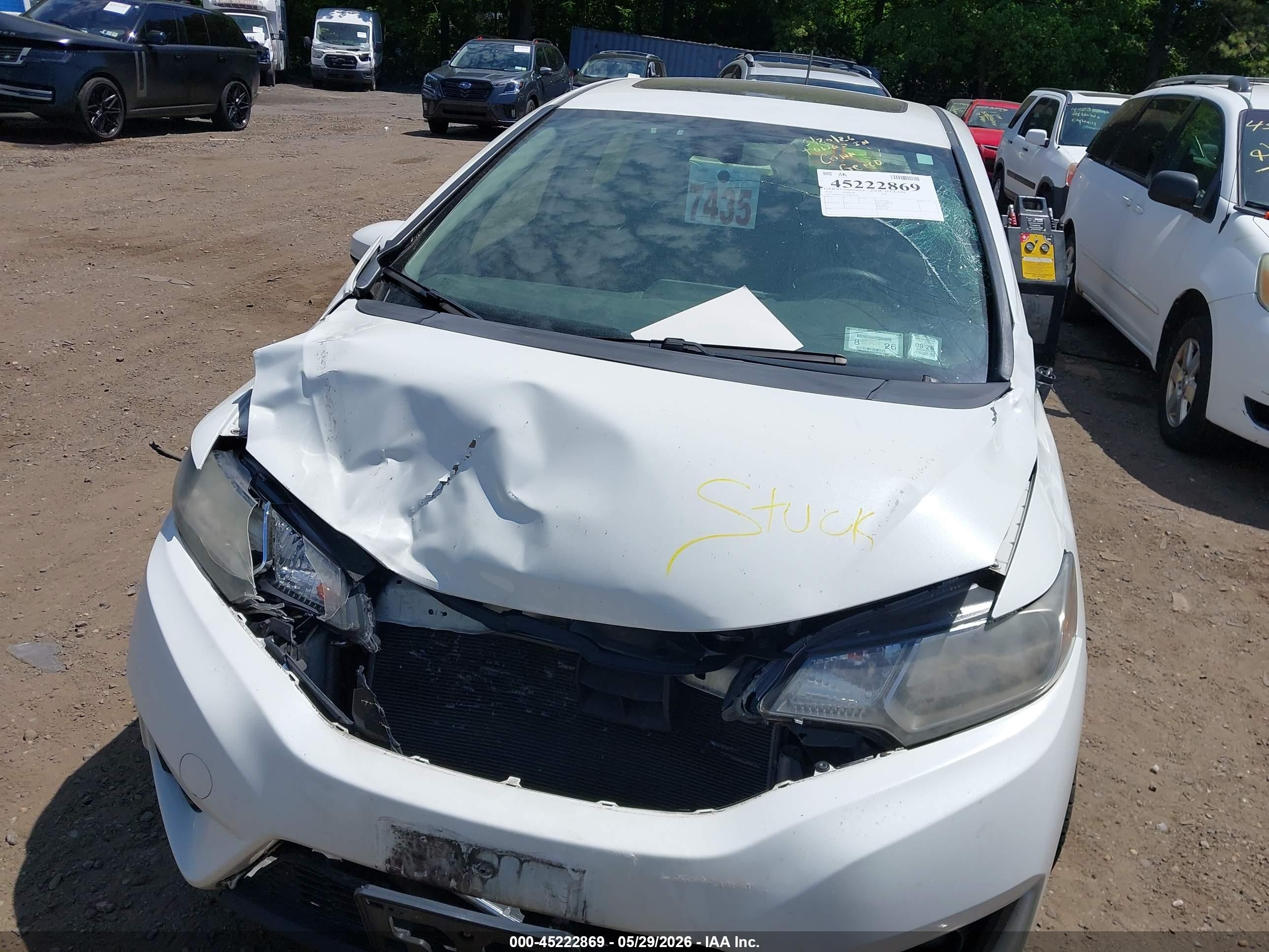2016 Honda Fit Ex White vin: JHMGK5H77GS002624