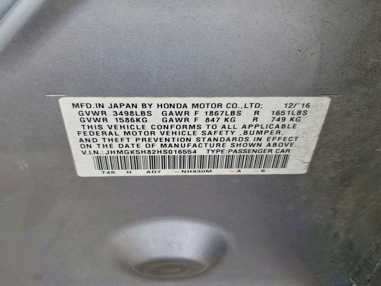 2017 Honda Fit Ex Silver vin: JHMGK5H82HS016554