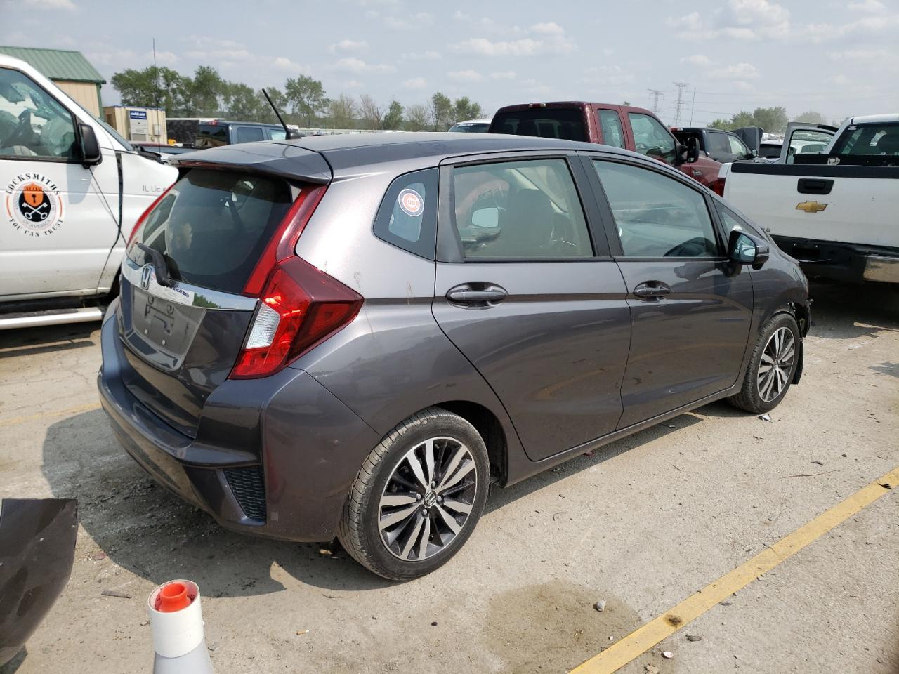 2017 Honda Fit Ex Gray vin: JHMGK5H89HS019967