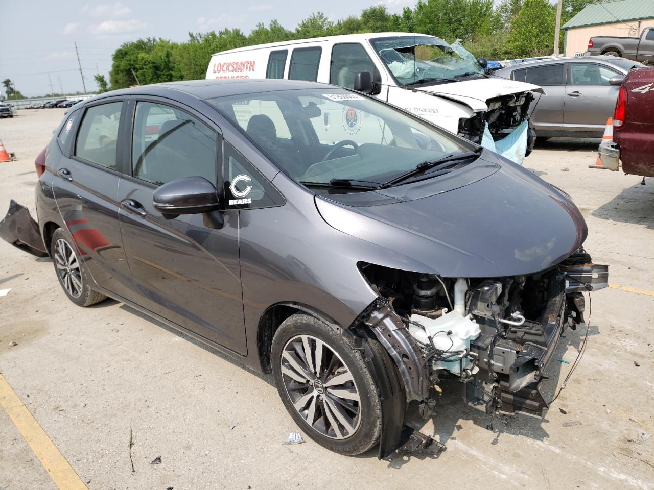 2017 Honda Fit Ex Gray vin: JHMGK5H89HS019967