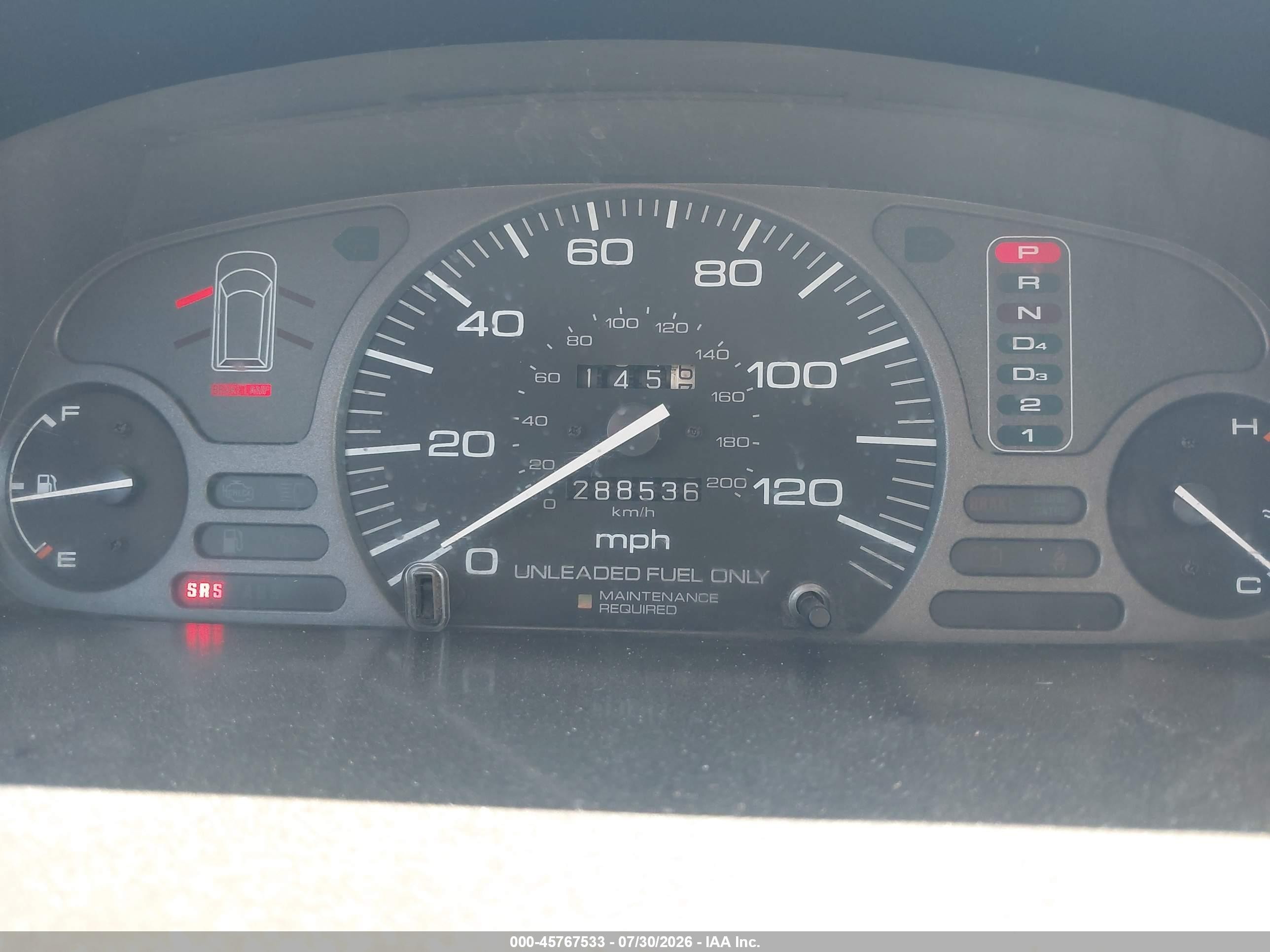 1995 Honda Odyssey Lx/ex Silver vin: JHMRA1841SC000770