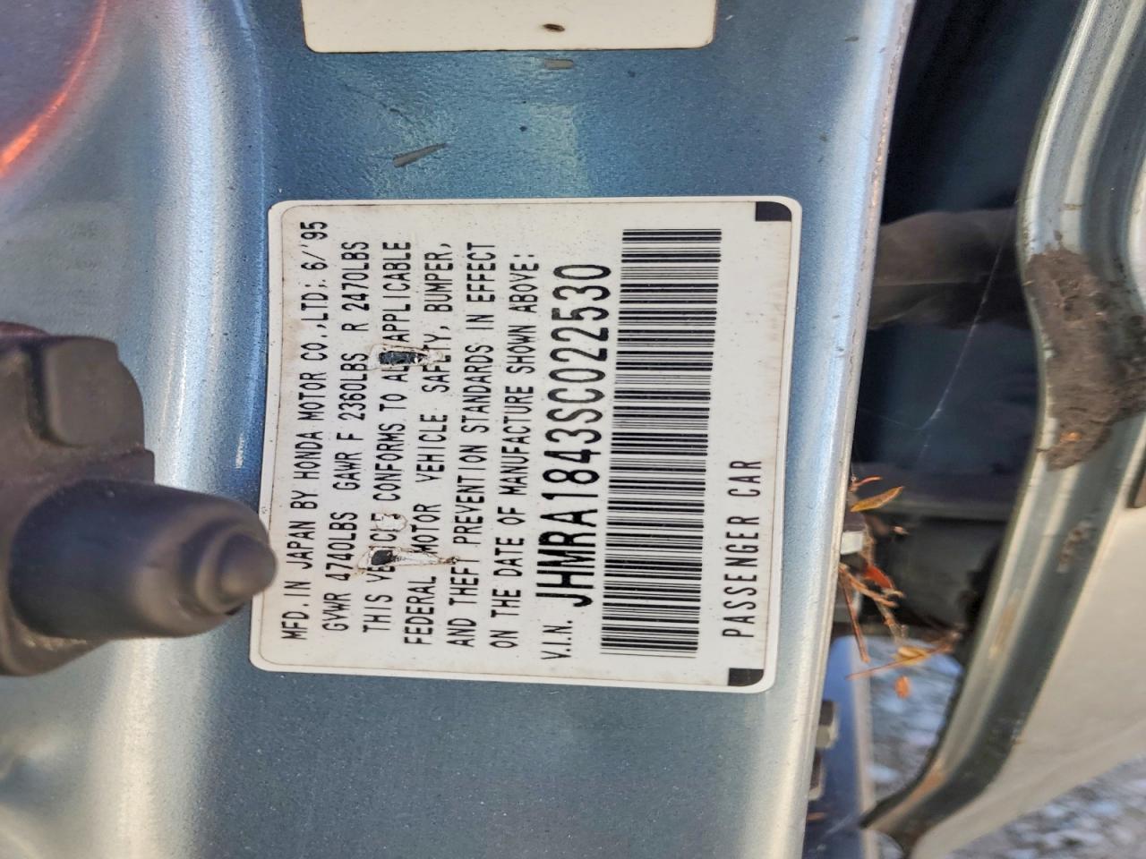 1995 Honda Odyssey Lx Silver vin: JHMRA1843SC022530