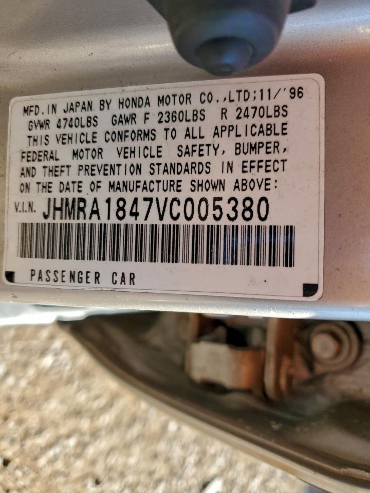 1997 Honda Odyssey Base Silver vin: JHMRA1847VC005380