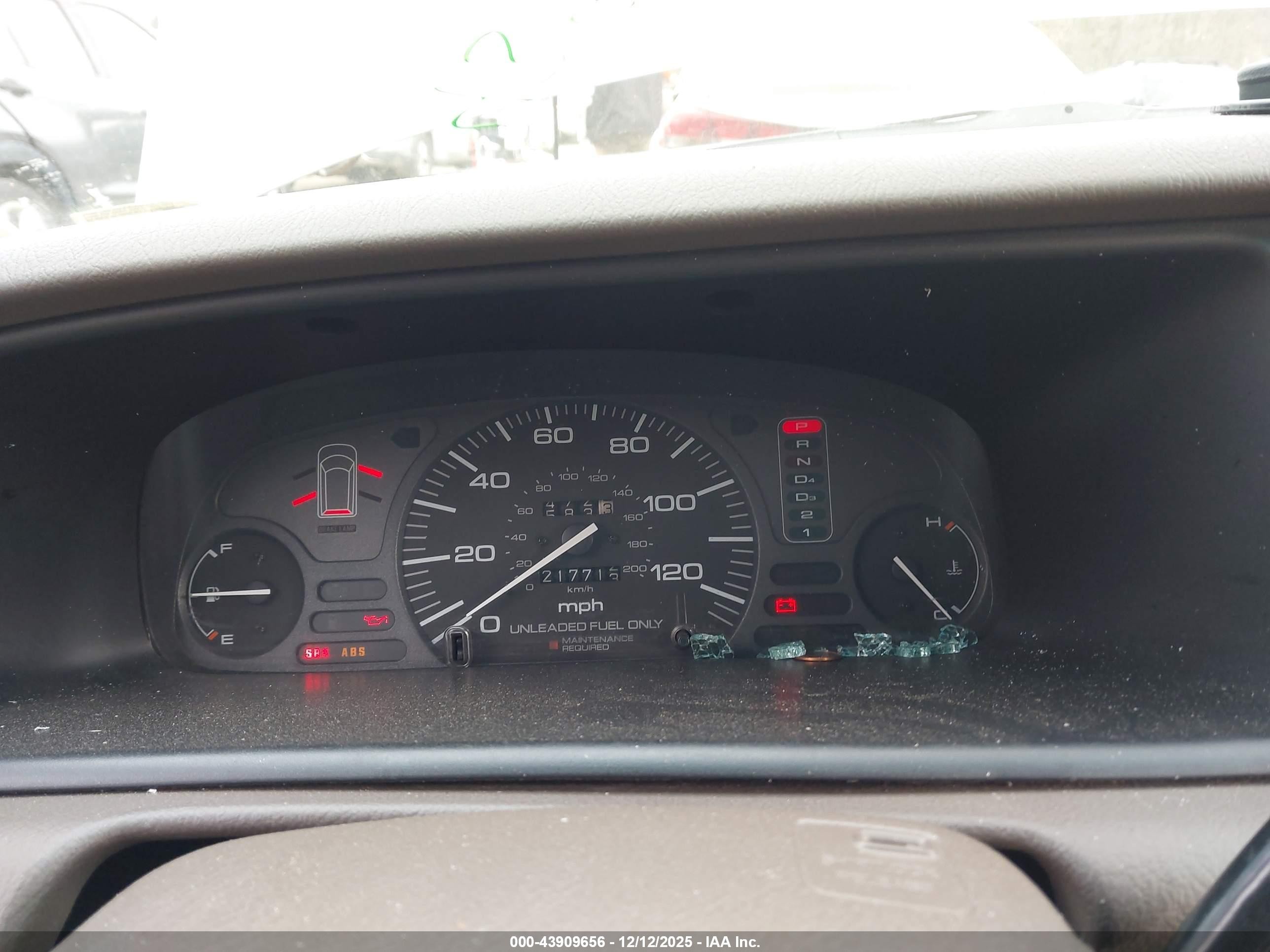 1996 Honda Odyssey Lx Silver vin: JHMRA1866TC017969
