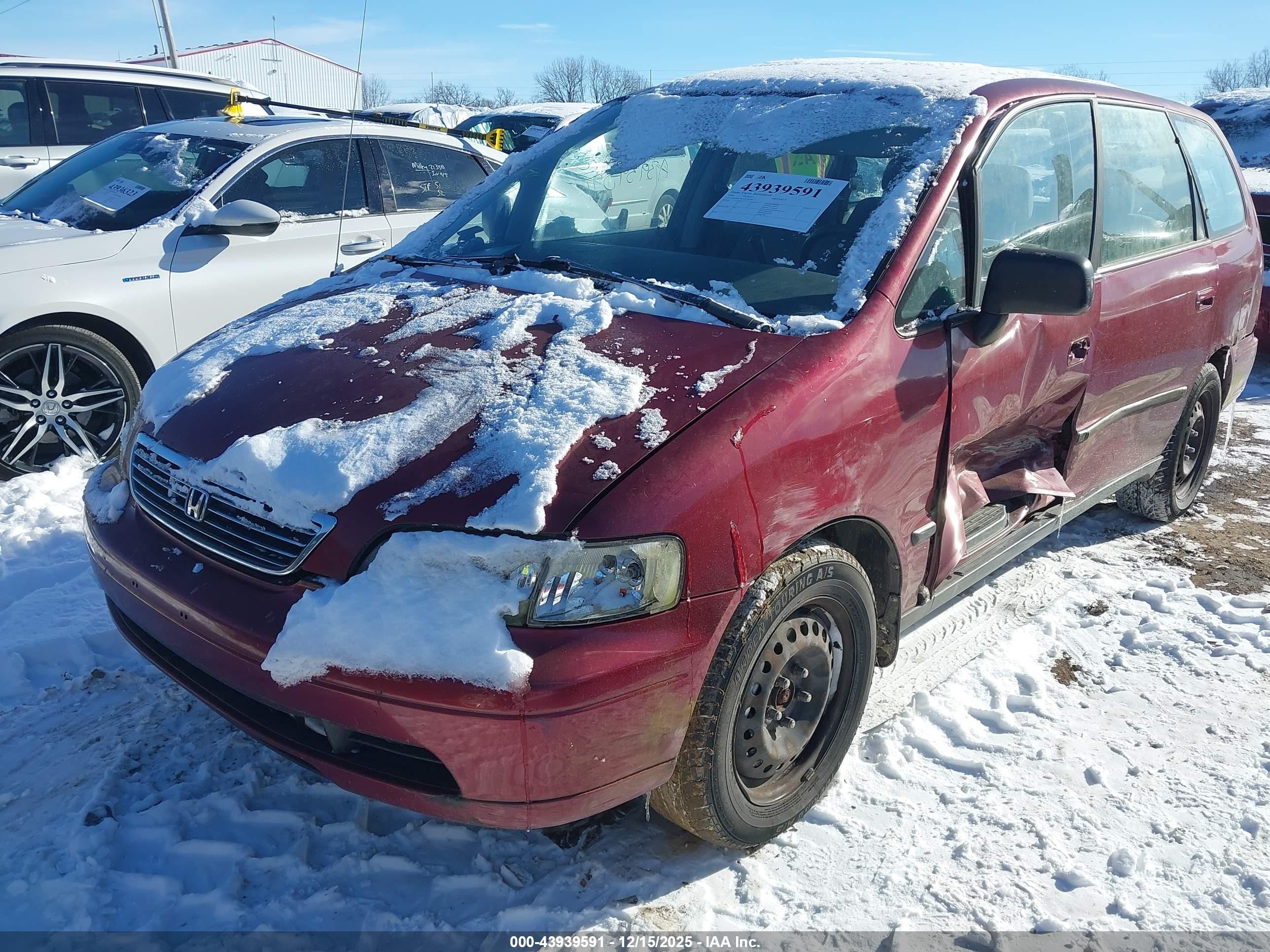 1995 Honda Odyssey Lx/ex Red vin: JHMRA186XSC028701