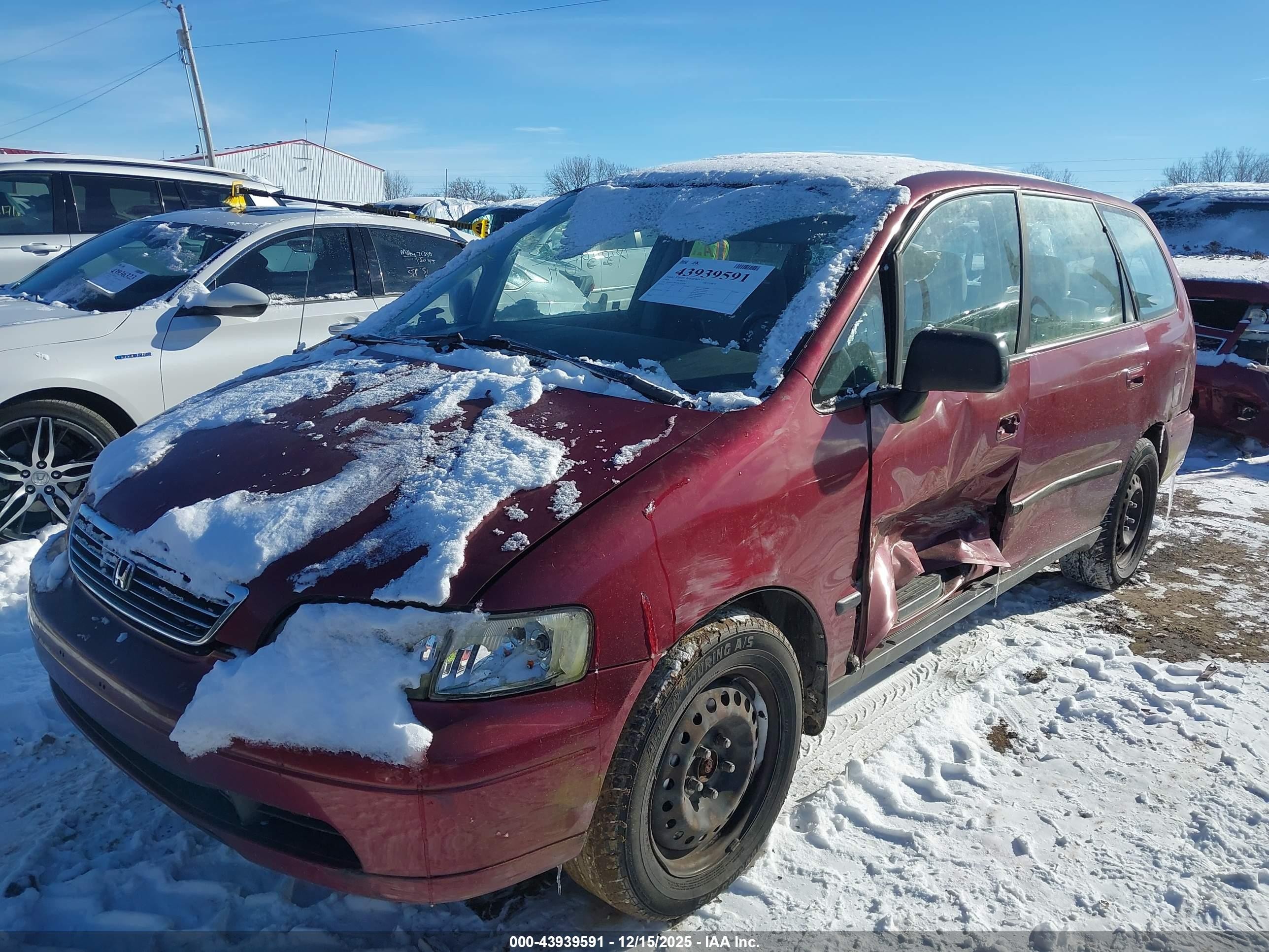 1995 Honda Odyssey Lx/ex Red vin: JHMRA186XSC028701