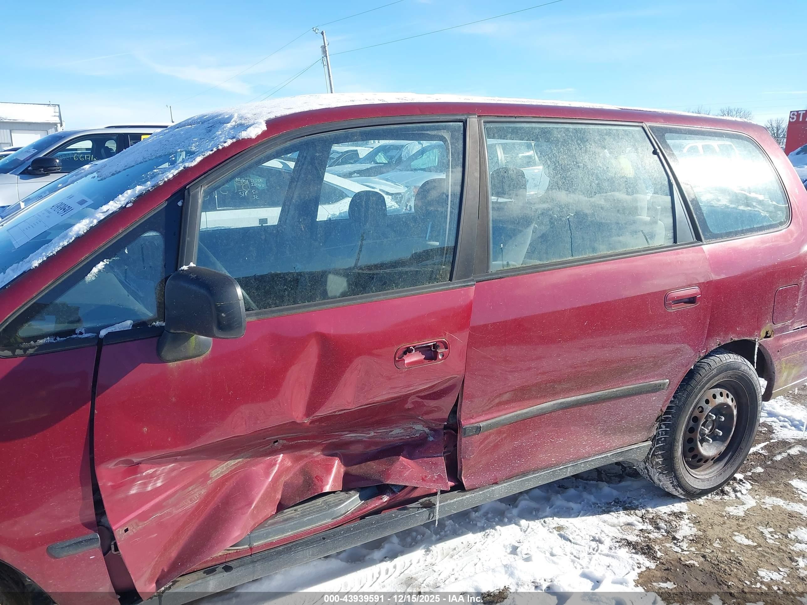 1995 Honda Odyssey Lx/ex Red vin: JHMRA186XSC028701