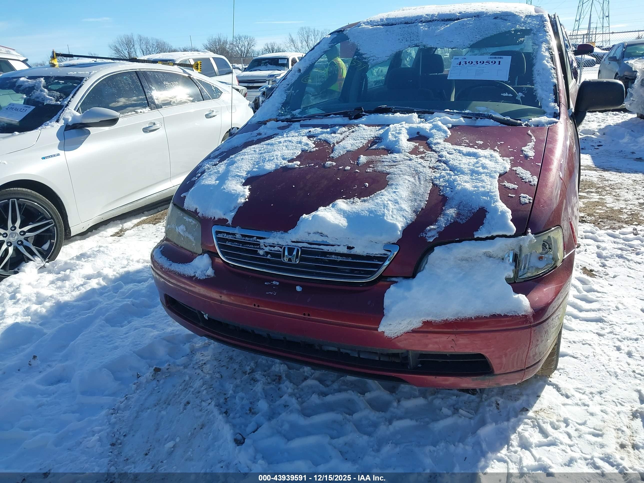 1995 Honda Odyssey Lx/ex Red vin: JHMRA186XSC028701