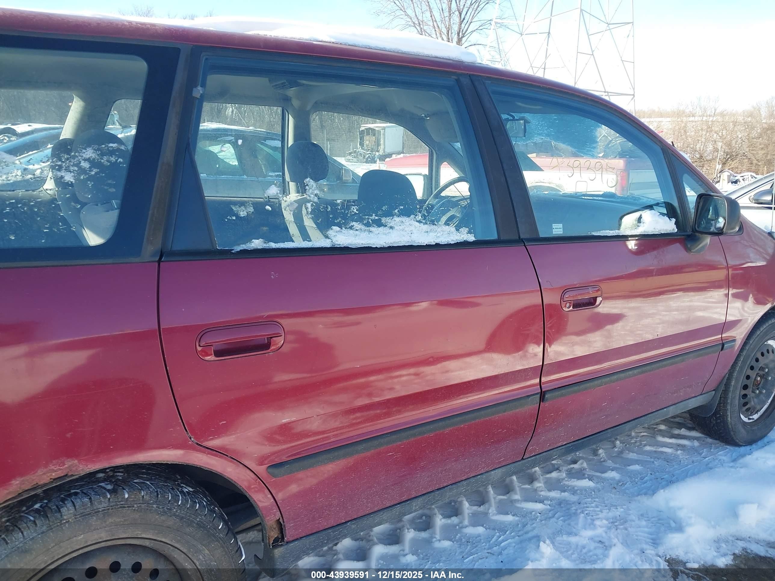 1995 Honda Odyssey Lx/ex Red vin: JHMRA186XSC028701