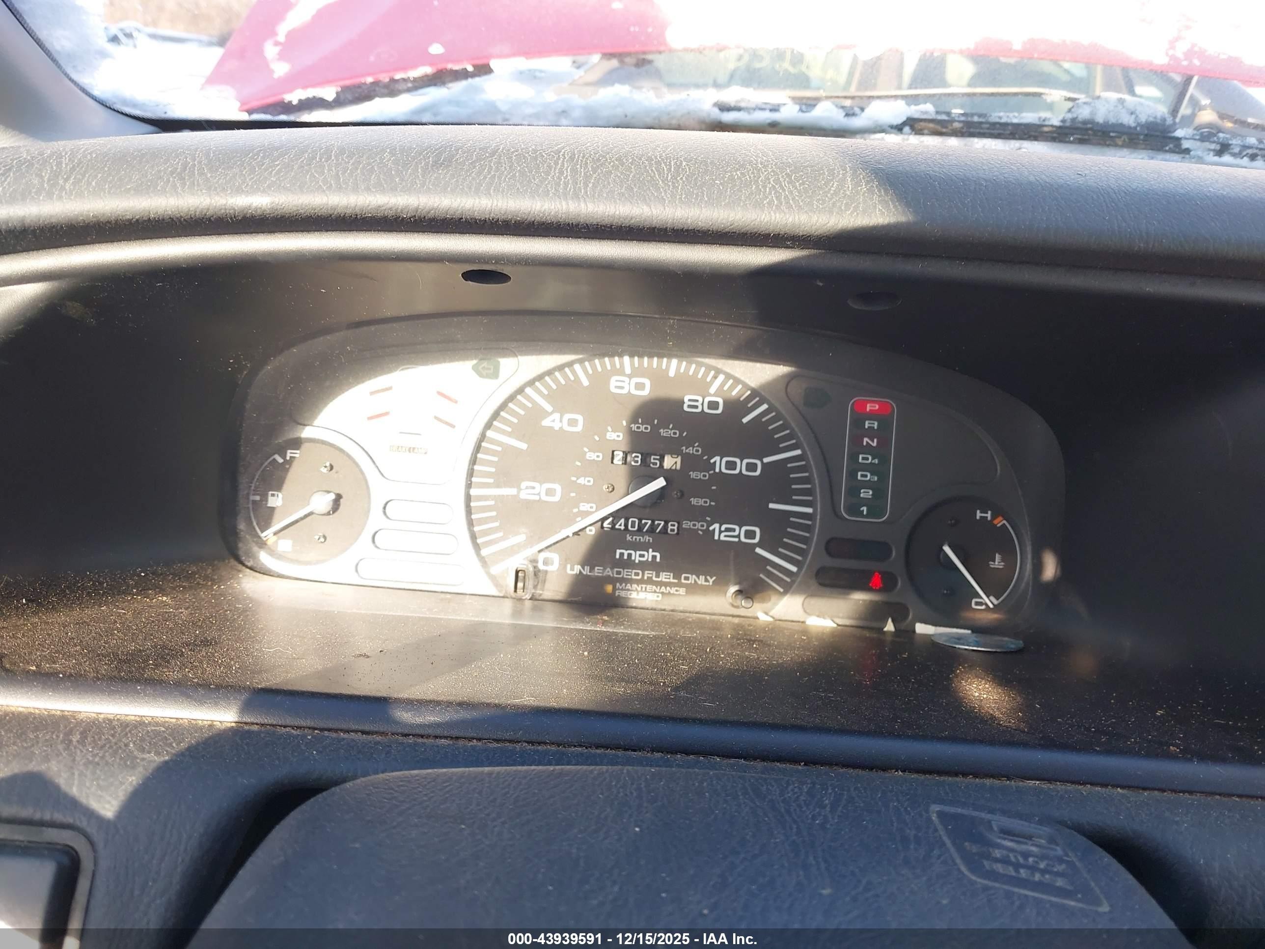 1995 Honda Odyssey Lx/ex Red vin: JHMRA186XSC028701