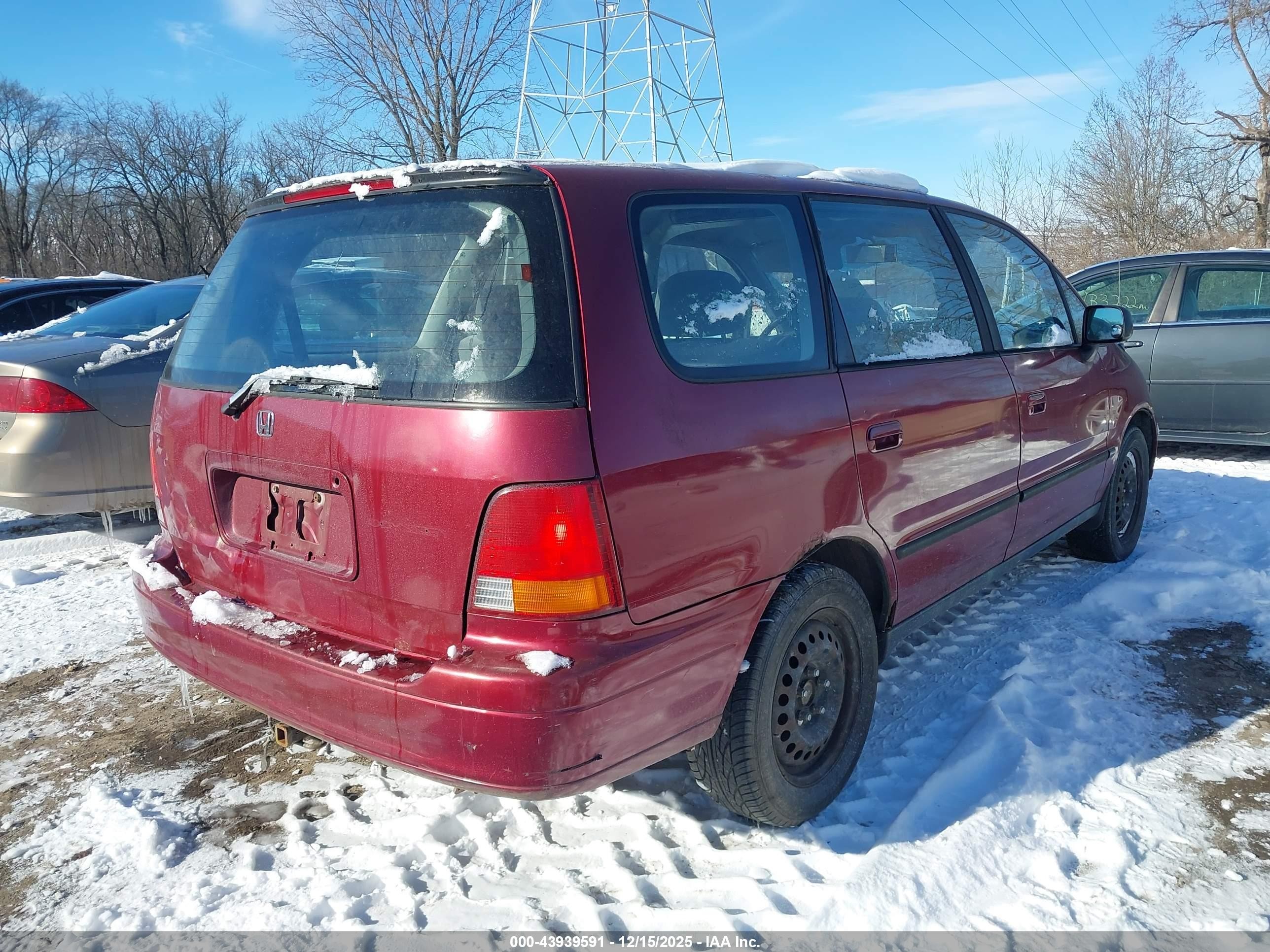 1995 Honda Odyssey Lx/ex Red vin: JHMRA186XSC028701