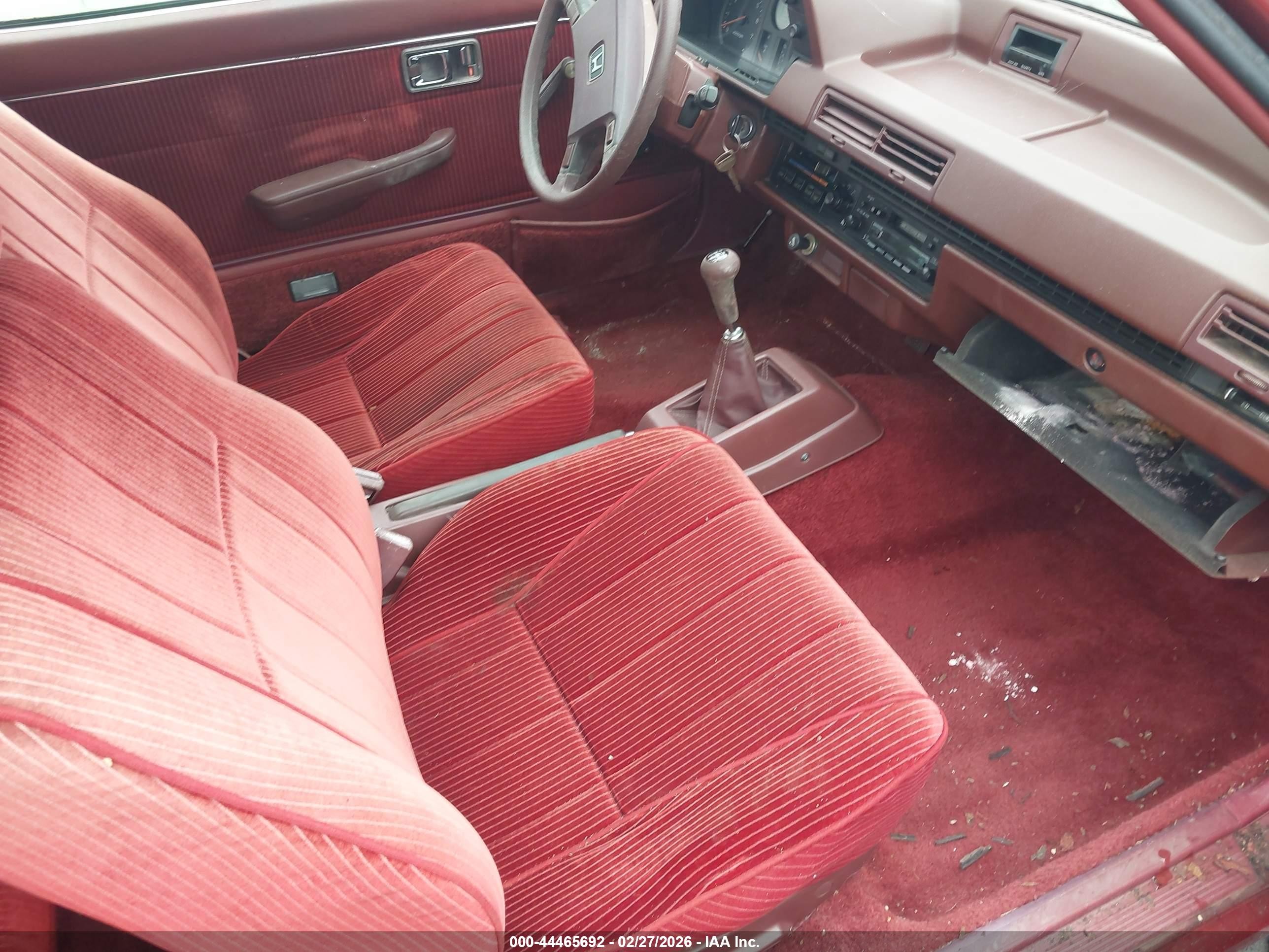 1983 Honda Accord Lx Red vin: JHMSZ5336DC121961