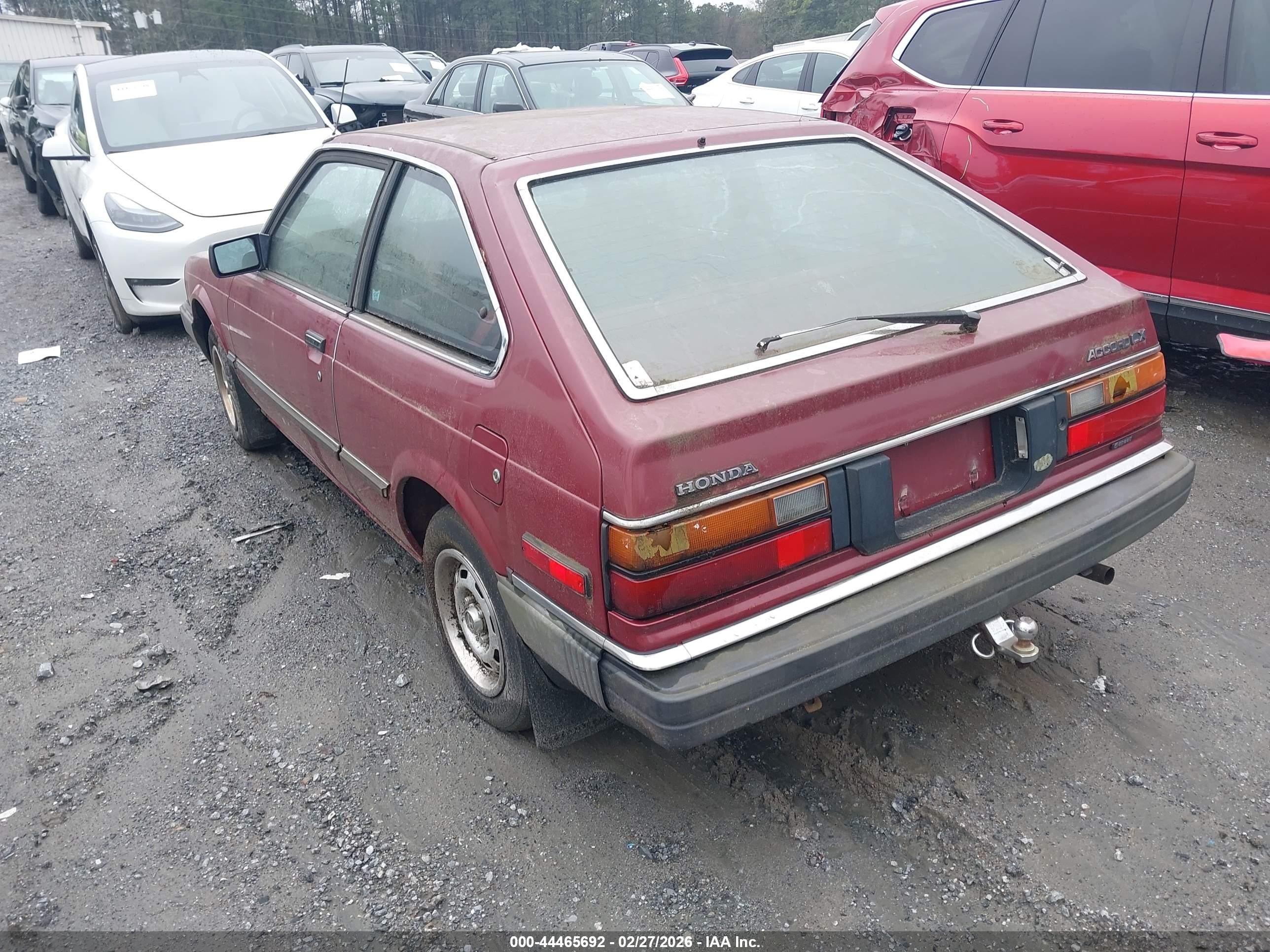 1983 Honda Accord Lx Red vin: JHMSZ5336DC121961
