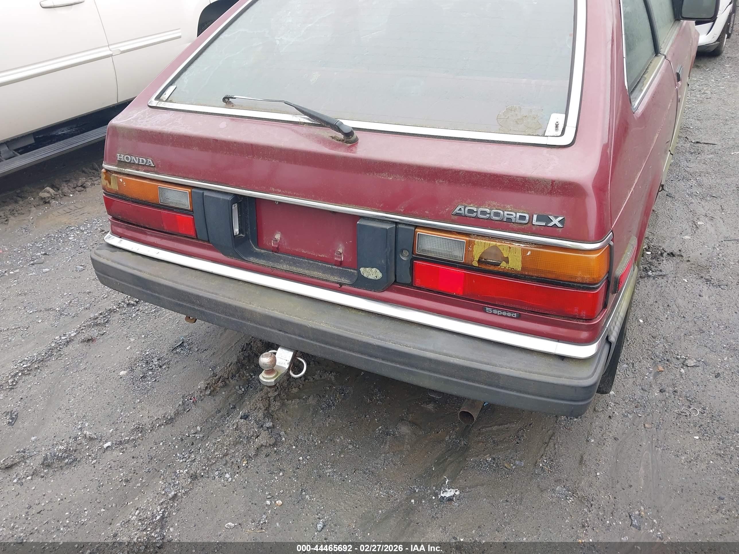 1983 Honda Accord Lx Red vin: JHMSZ5336DC121961