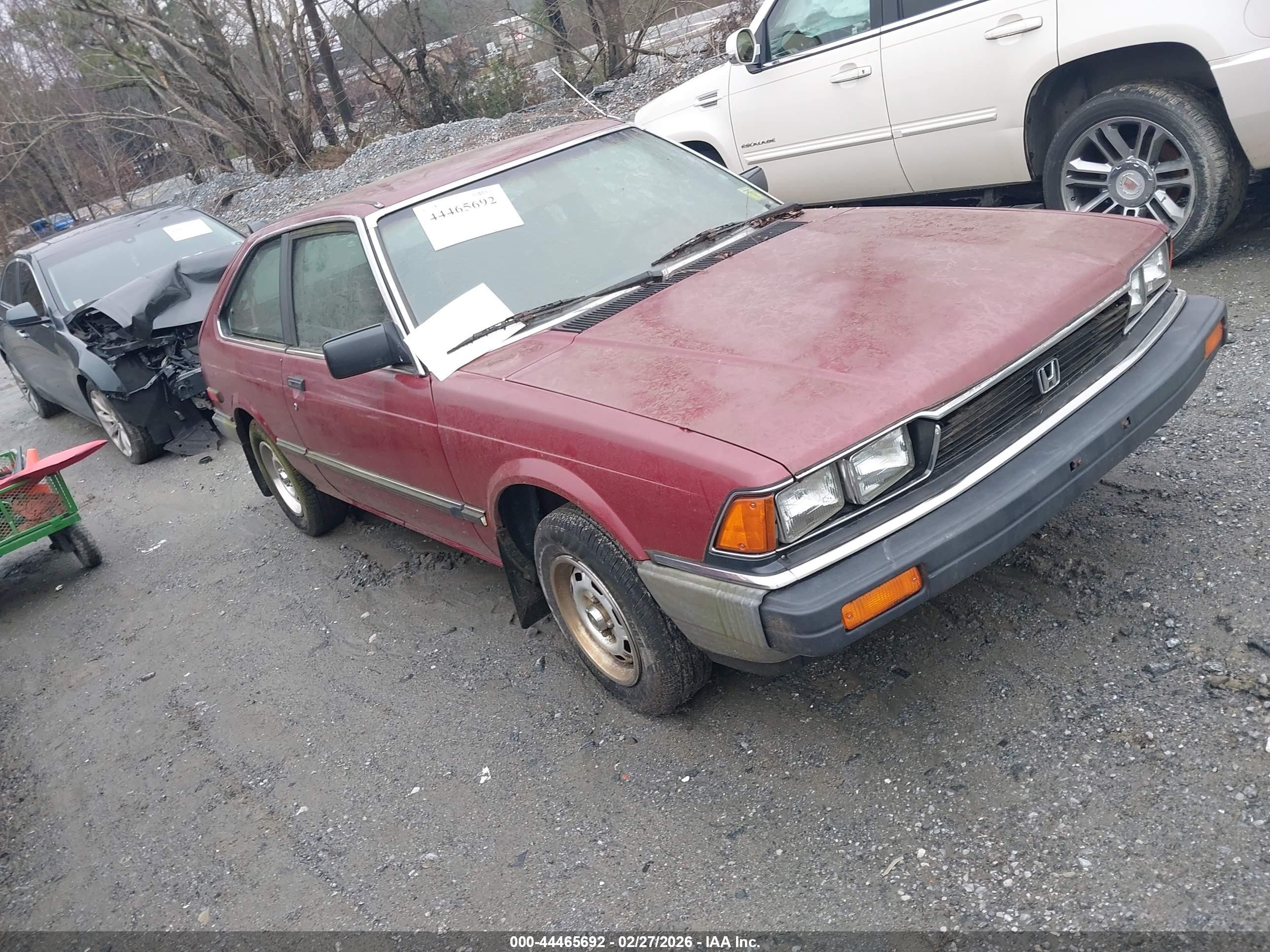 1983 Honda Accord Lx Red vin: JHMSZ5336DC121961