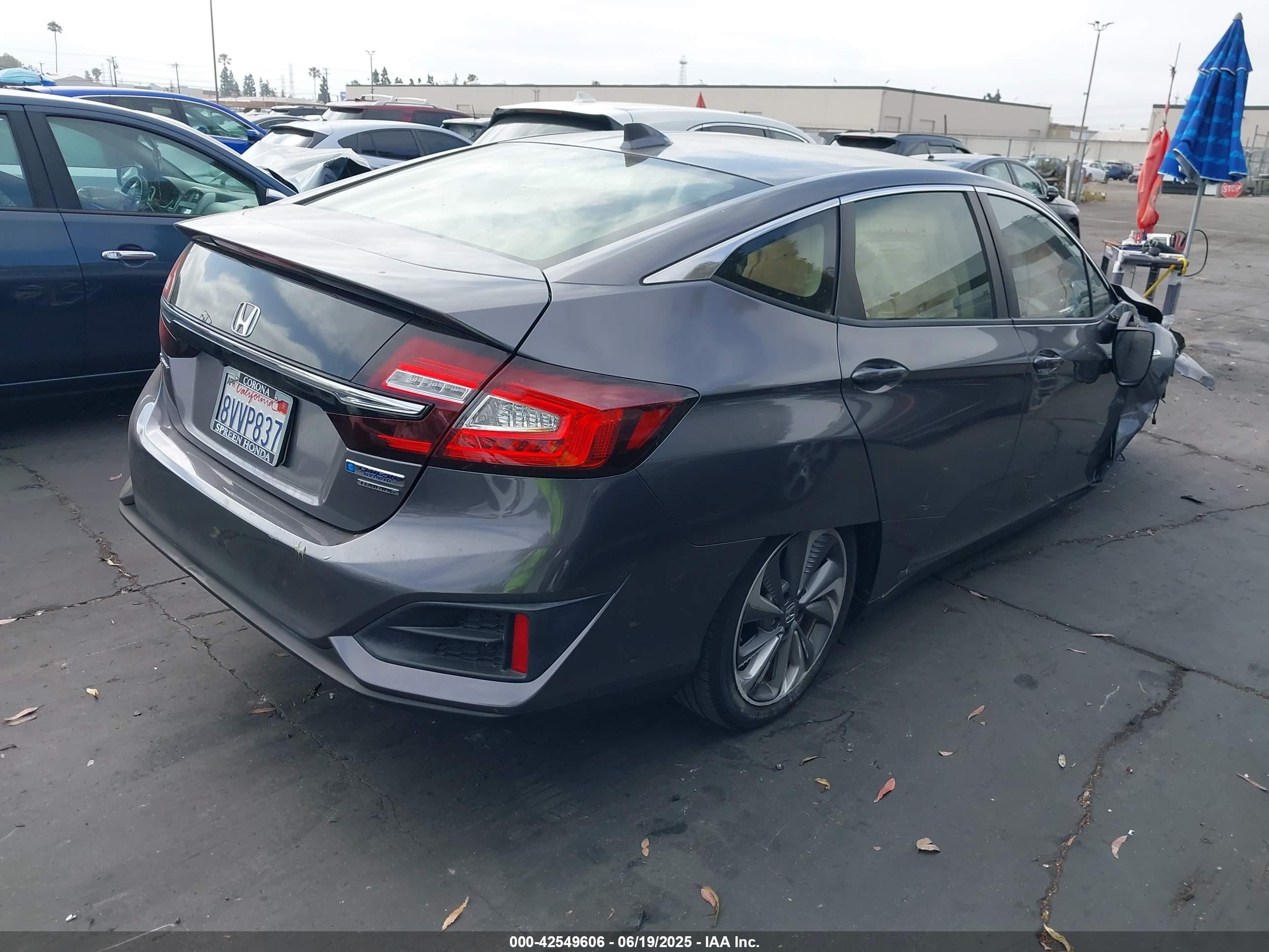 2021 Honda Clarity Plug-in Hybrid Touring Серый vin: JHMZC5F35MC000091