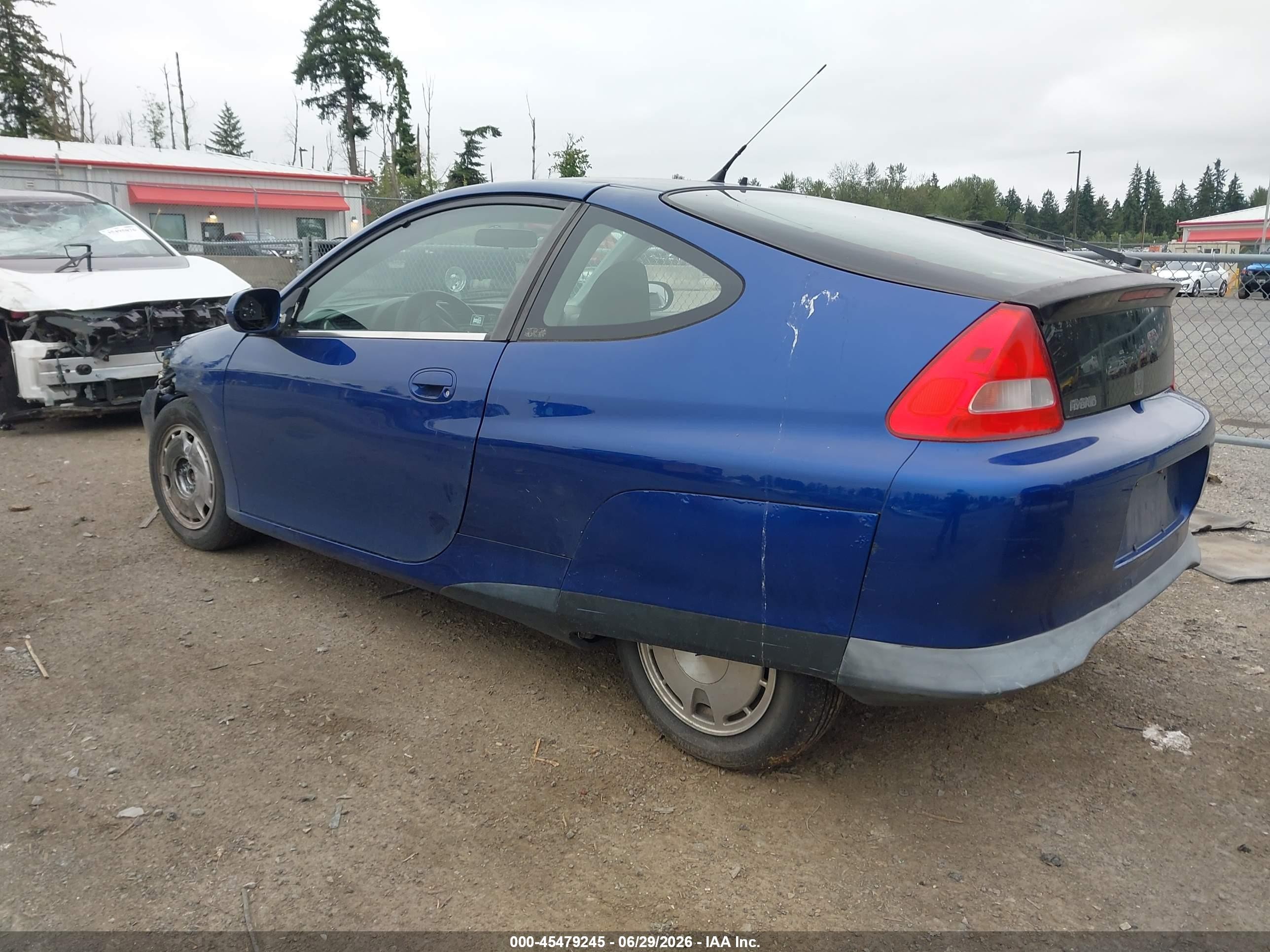2001 Honda Insight   Синий vin: JHMZE13721T001205