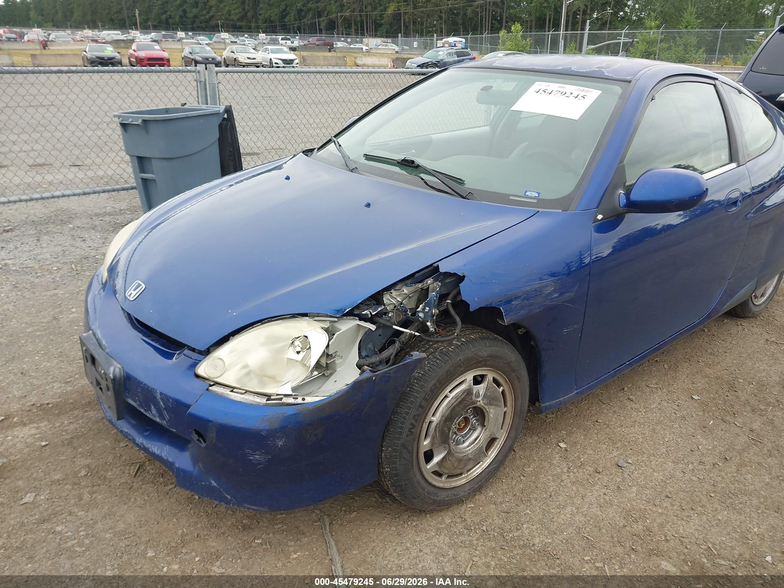 2001 Honda Insight   Синий vin: JHMZE13721T001205