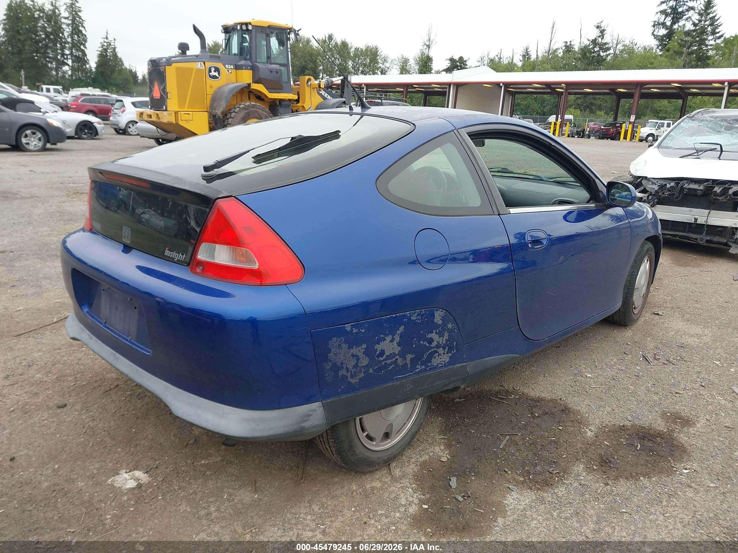2001 Honda Insight   Синий vin: JHMZE13721T001205