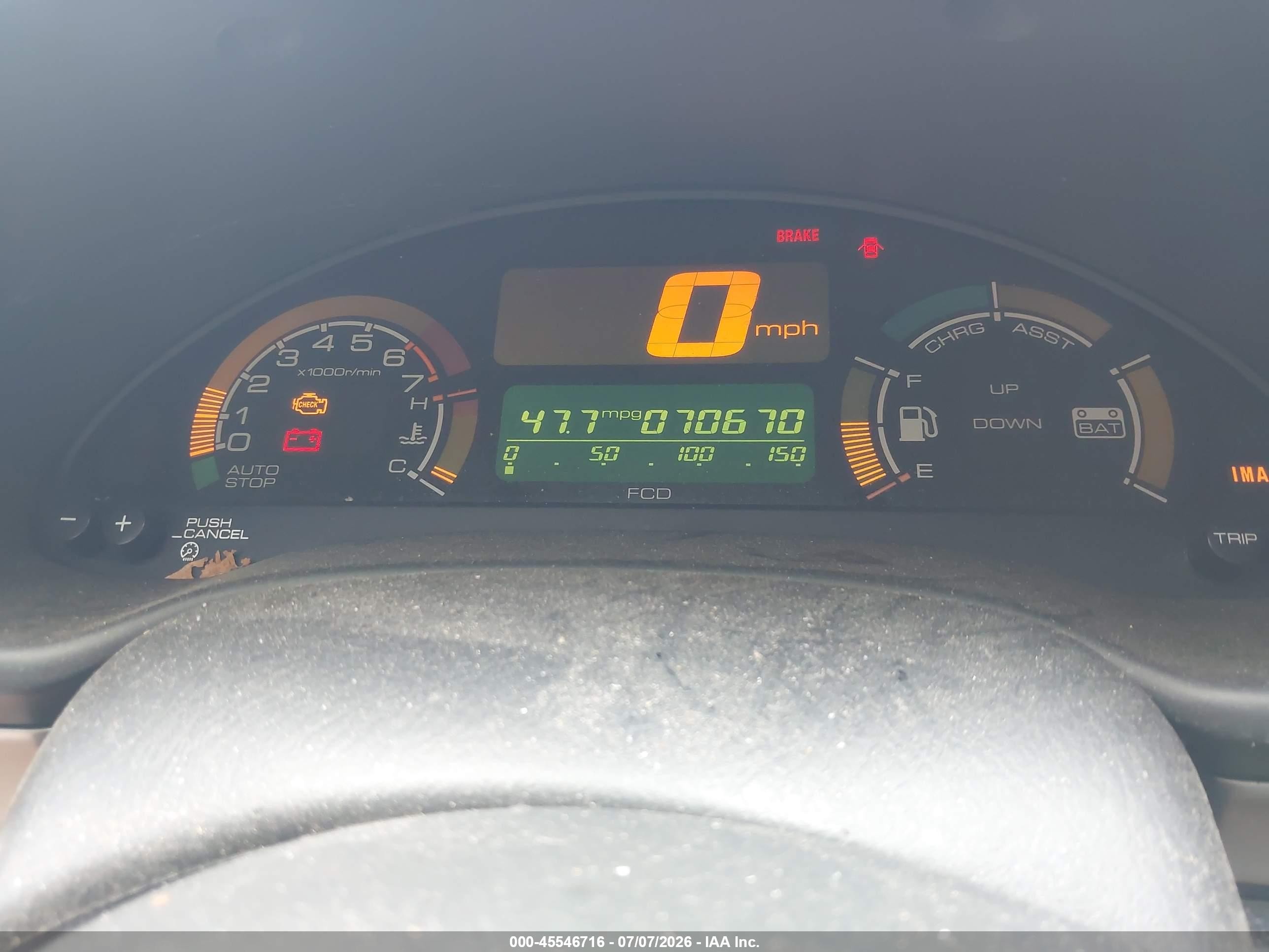 2000 Honda Insight   Красный vin: JHMZE1375YT000625