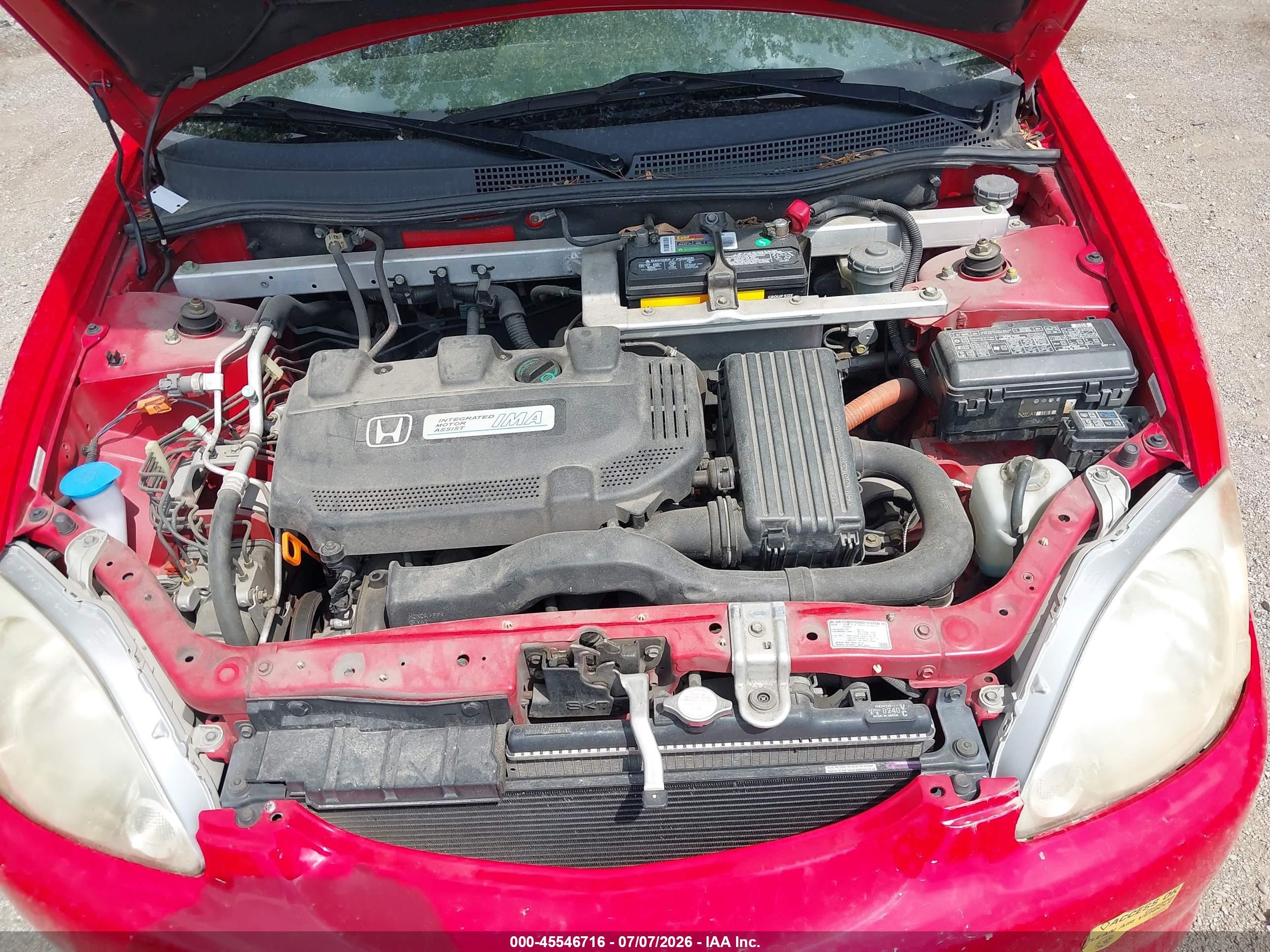 2000 Honda Insight   Красный vin: JHMZE1375YT000625