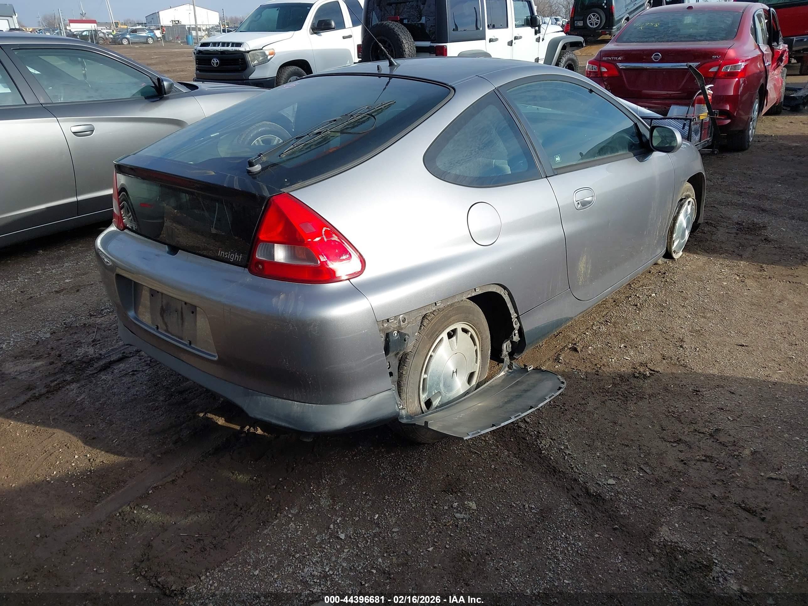 2002 Honda Insight Cvt Silver vin: JHMZE14782T000527