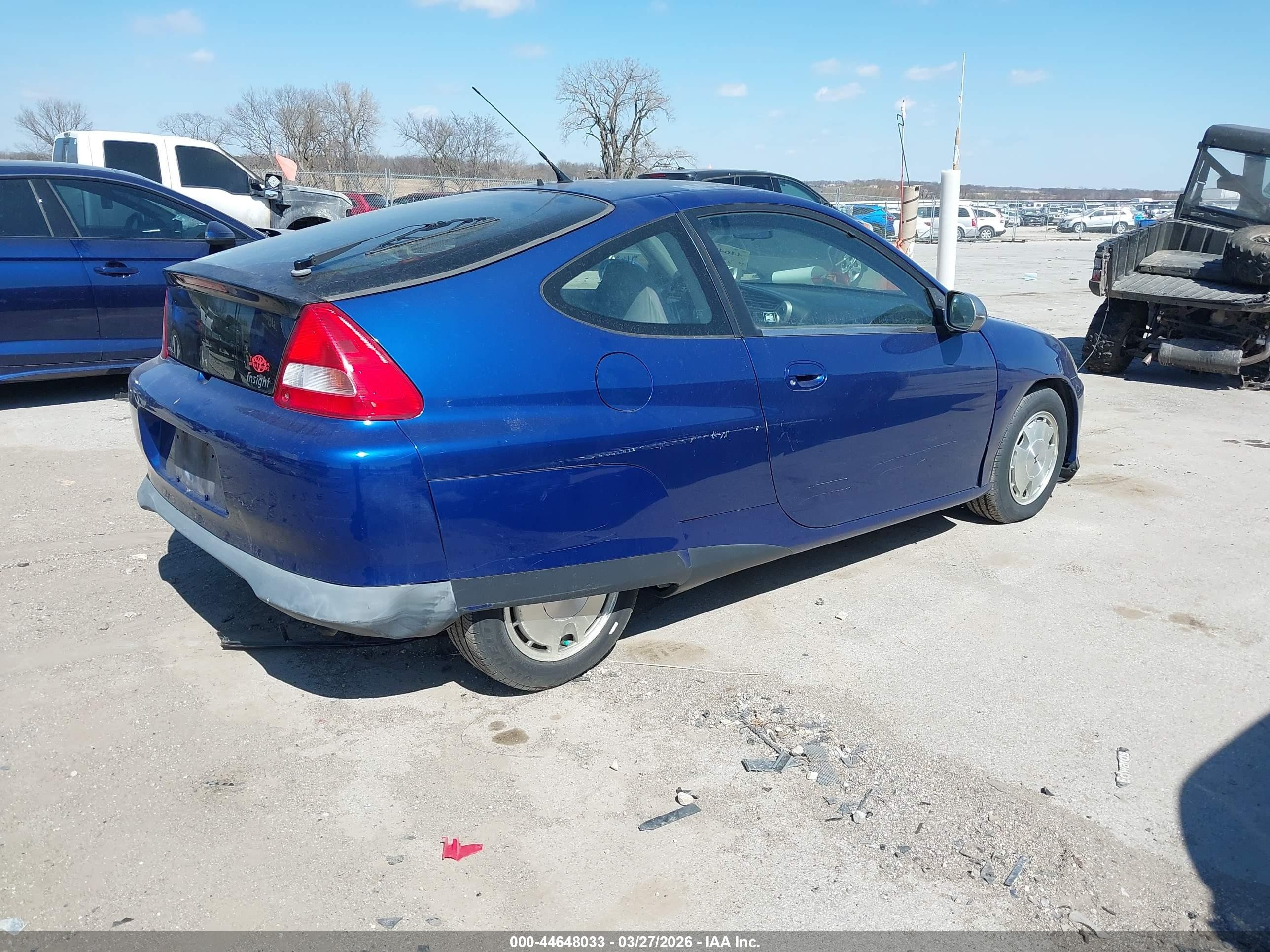 2001 Honda Insight Cvt Blue vin: JHMZE14791T002270