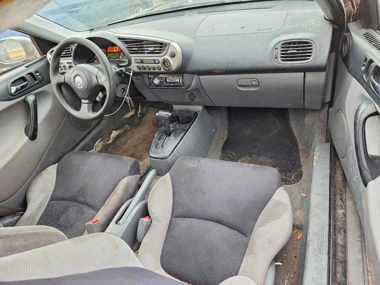 2001 Honda Insight Silver vin: JHMZE147X1T002214