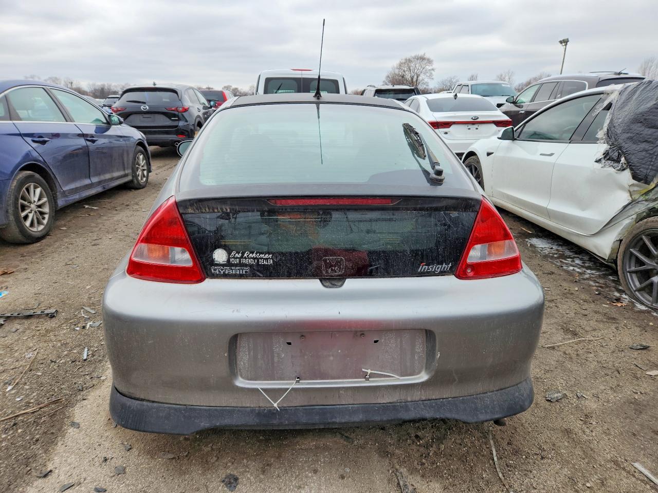 2001 Honda Insight Silver vin: JHMZE147X1T002214