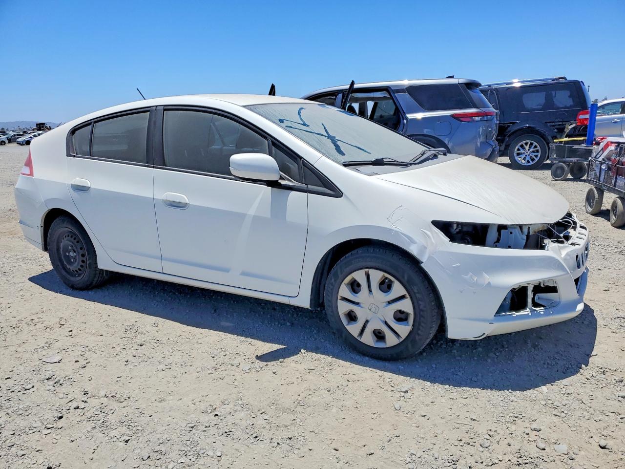 2012 Honda Insight White vin: JHMZE2H30CS003071