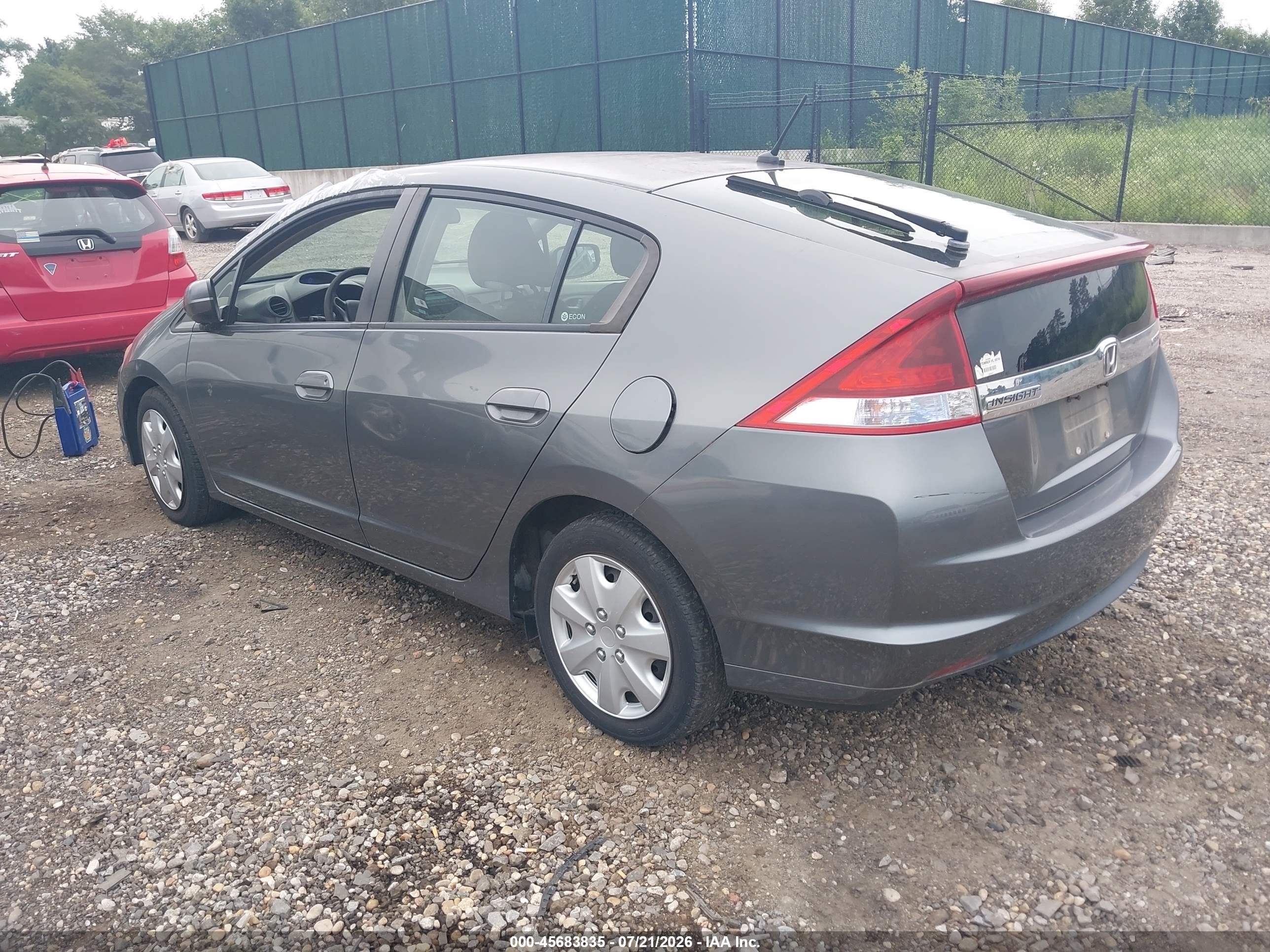 2012 Honda Insight   Gray vin: JHMZE2H30CS003491