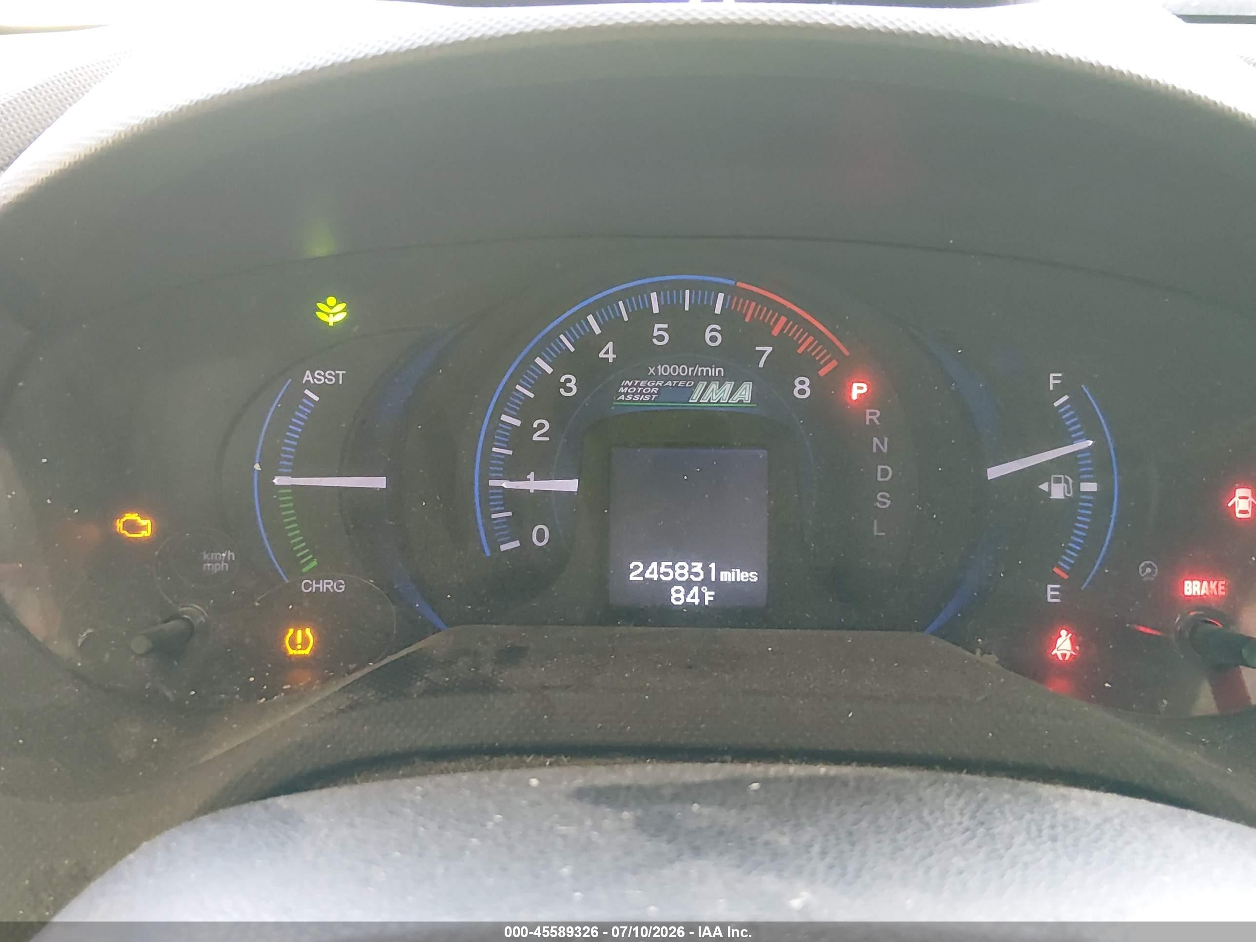 2012 Honda Insight   Gray vin: JHMZE2H30CS003913