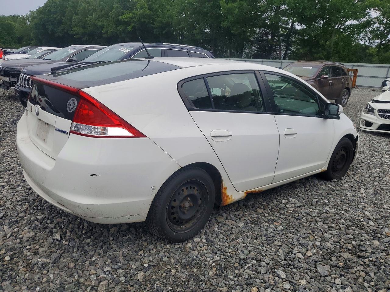 2011 Honda Insight White vin: JHMZE2H32BS007802