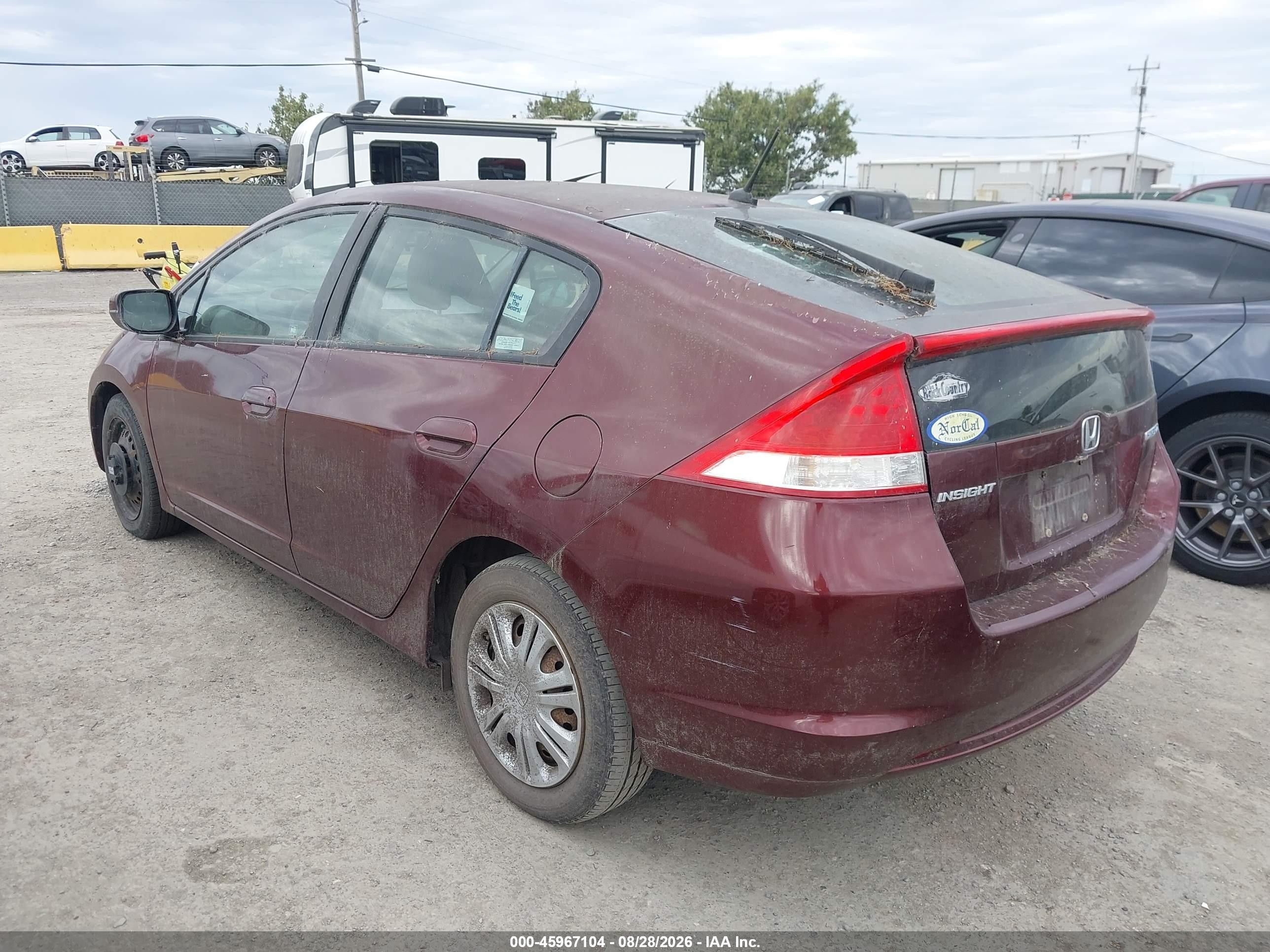 2011 Honda Insight   Burgundy vin: JHMZE2H33BS004794
