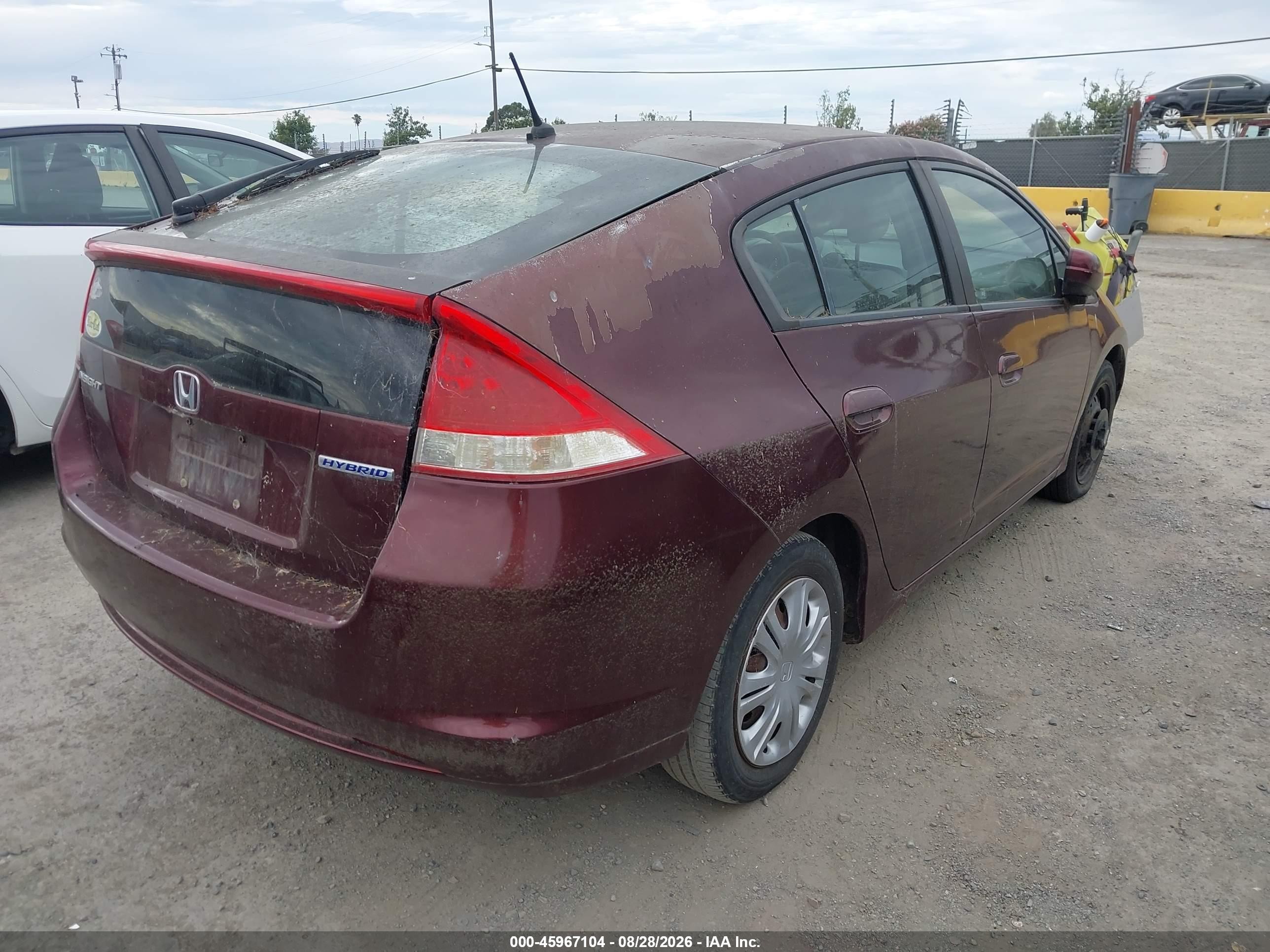 2011 Honda Insight   Burgundy vin: JHMZE2H33BS004794