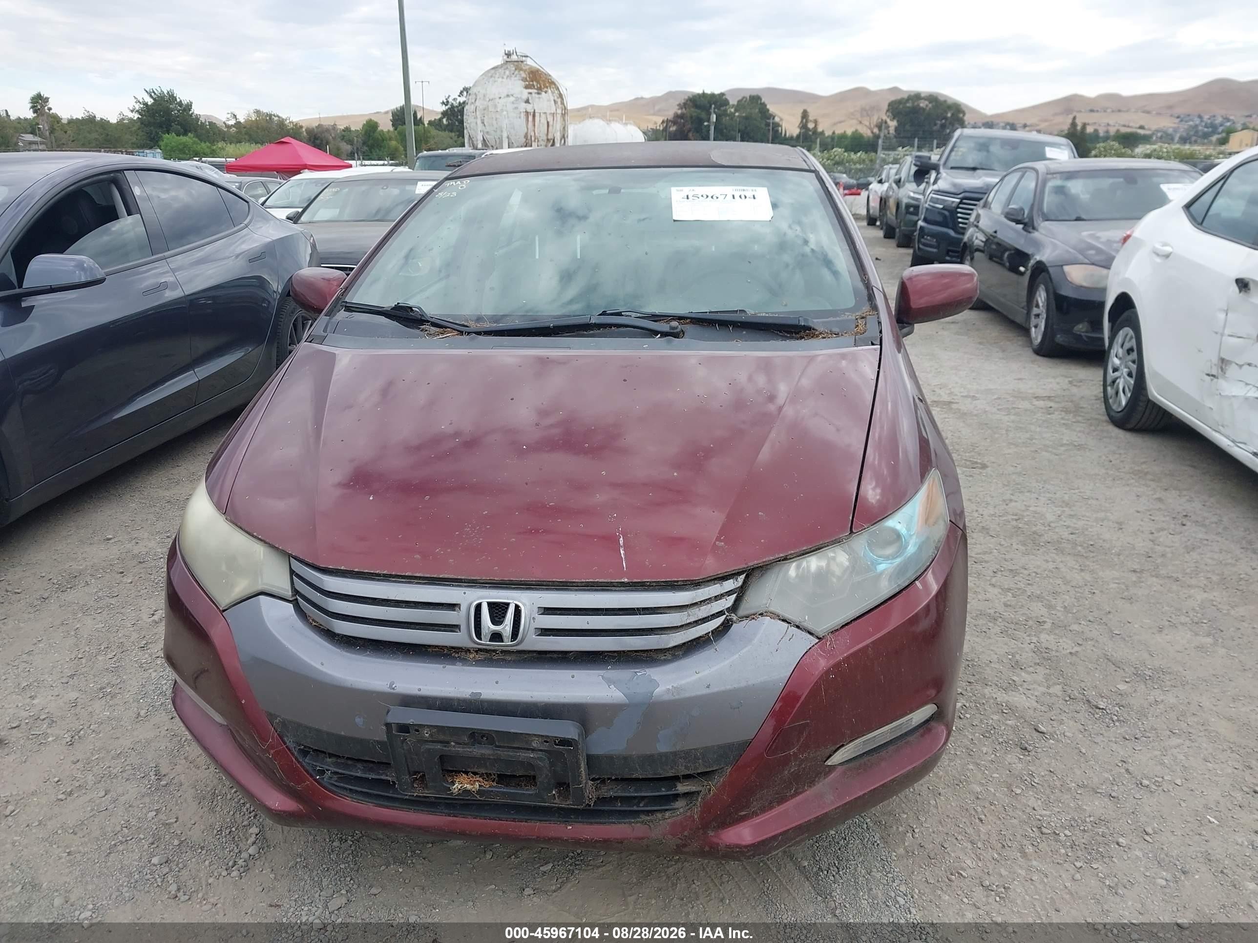 2011 Honda Insight   Burgundy vin: JHMZE2H33BS004794