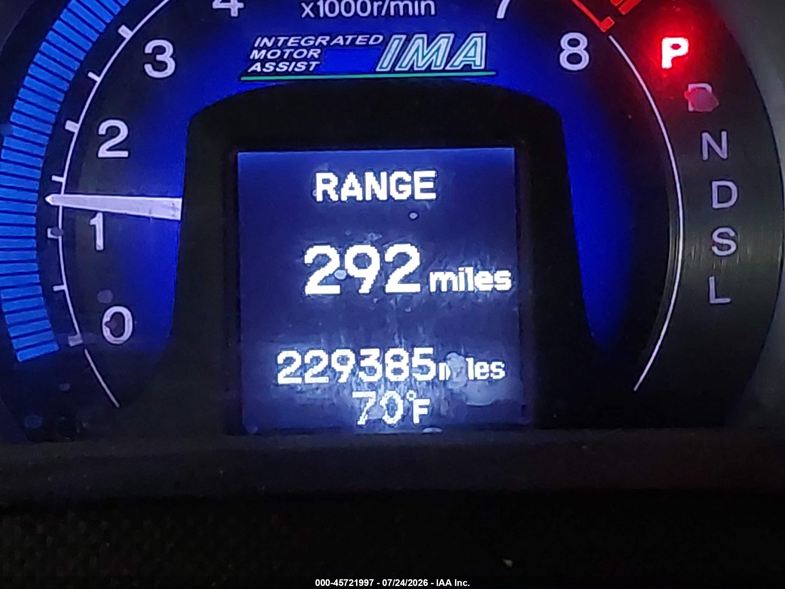 2011 Honda Insight   Red vin: JHMZE2H33BS005654