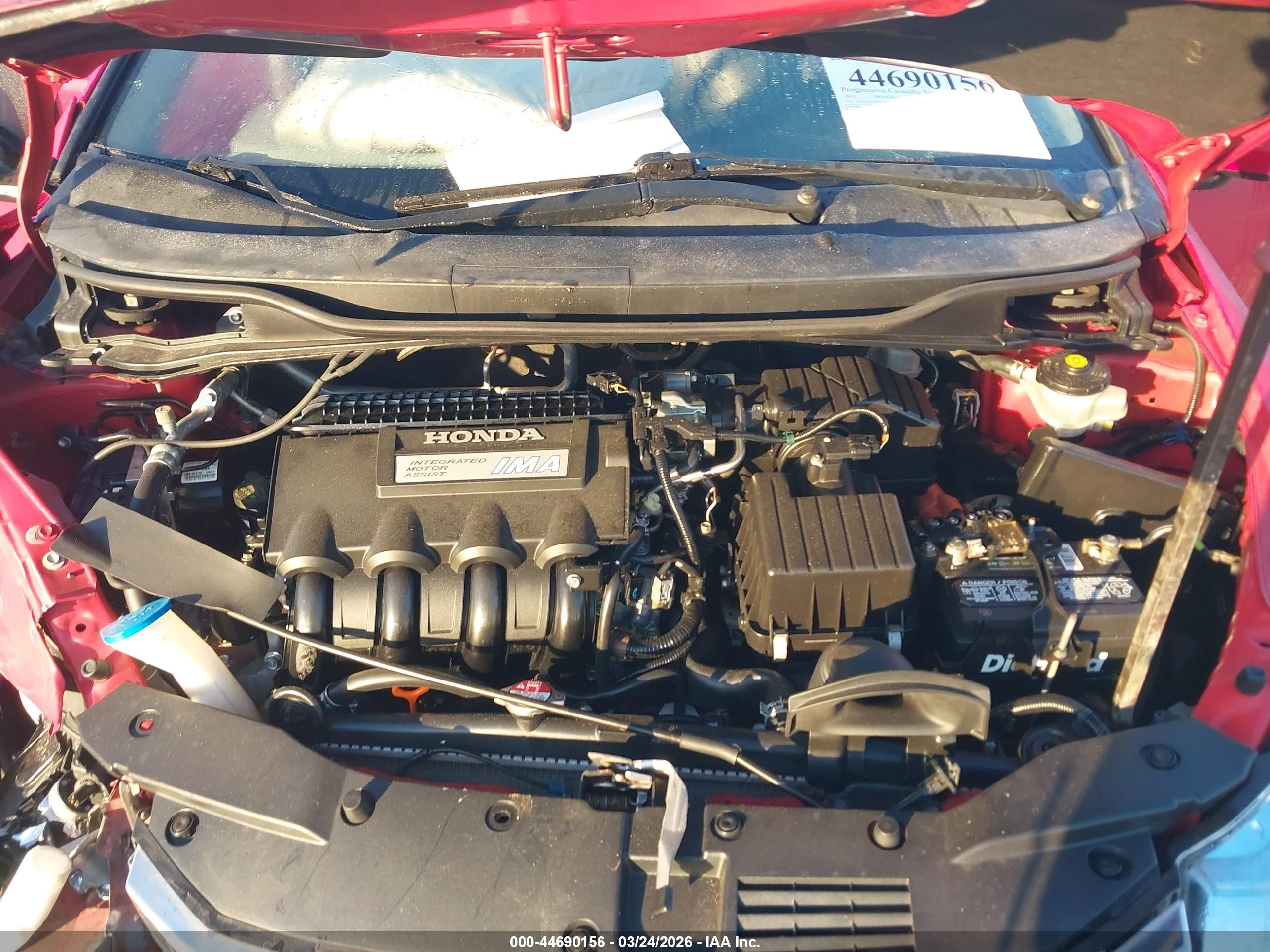2012 Honda Insight   Red vin: JHMZE2H33CS000620