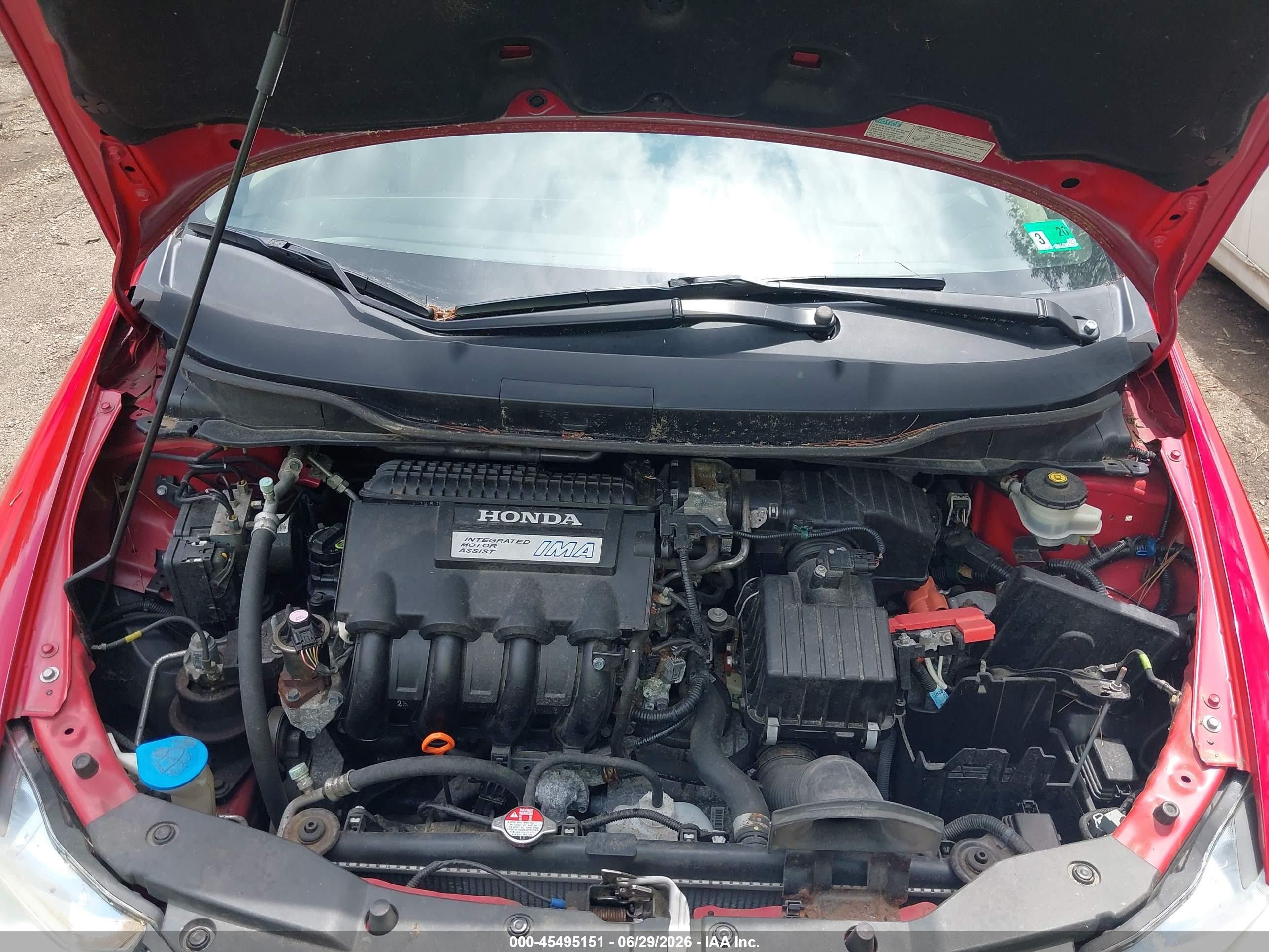 2012 Honda Insight   Red vin: JHMZE2H33CS006207