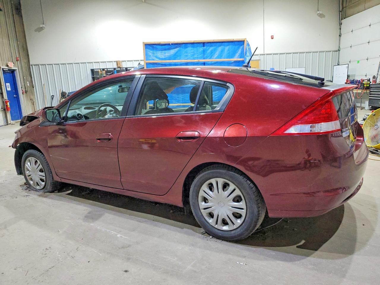 2011 Honda Insight Maroon vin: JHMZE2H35BS008104